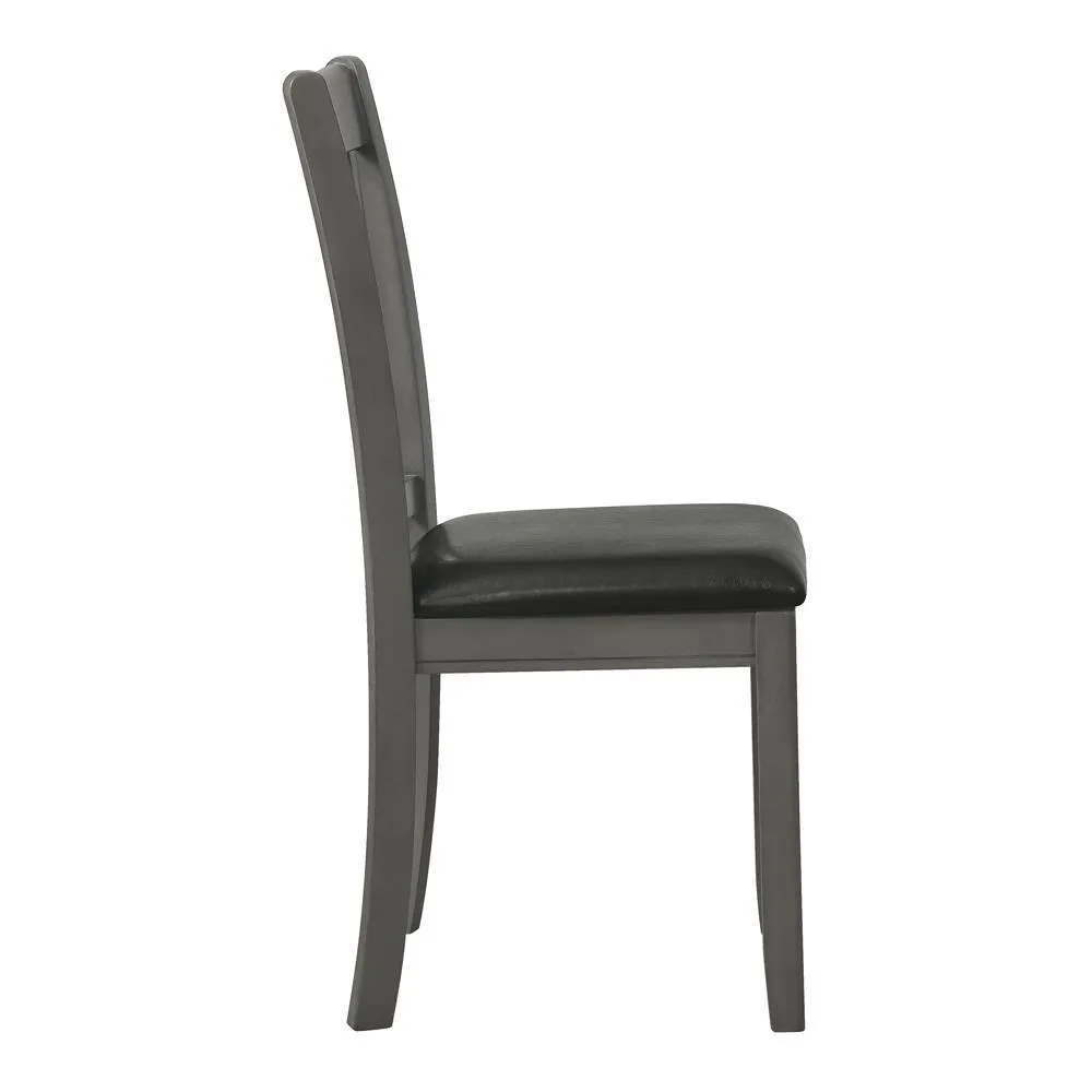 Lavon Espresso/Medium Gray Padded Dining Side Chairs, Set of 2 - Image 2