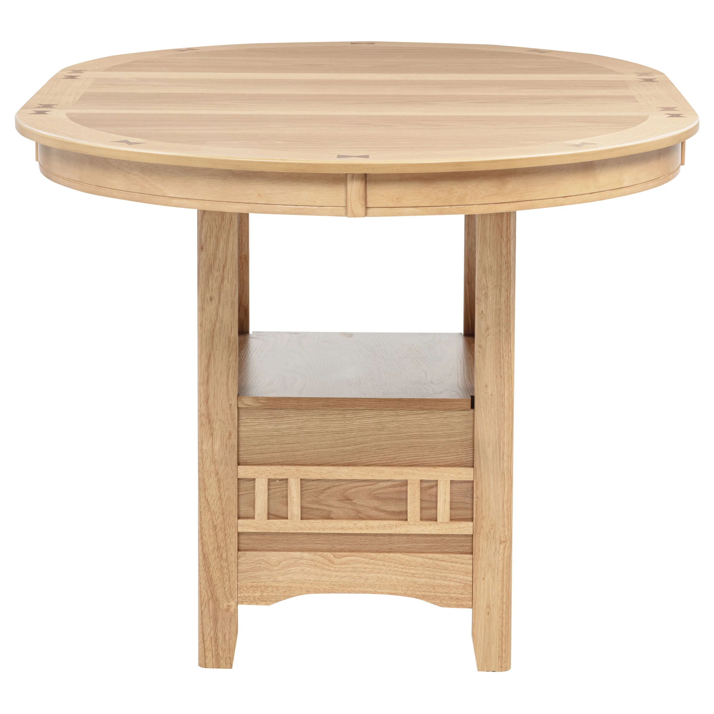 Lavon Light Oak 5-piece Oval Counter Height Dining Set - Image 6