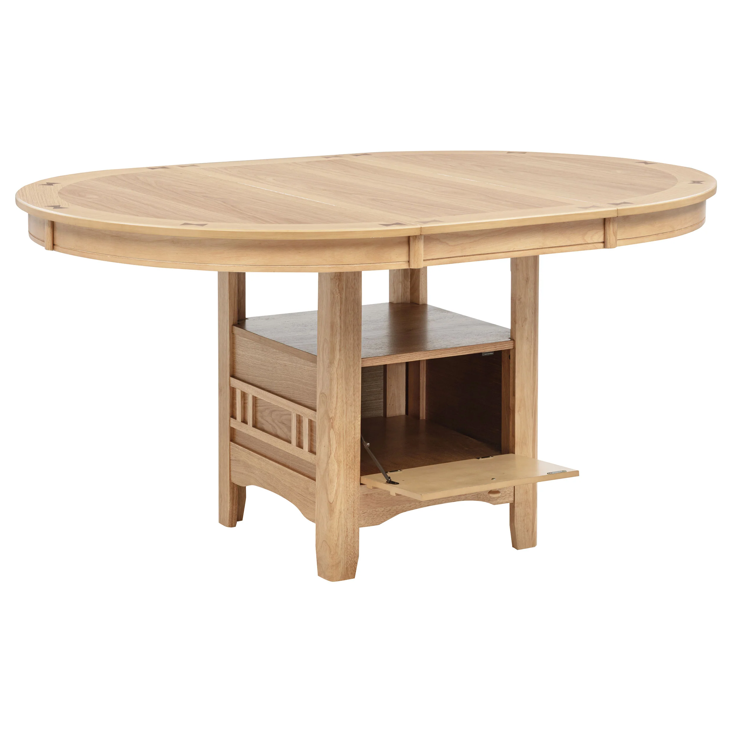 Lavon Light Oak 5-piece Oval Extension Leaf Dining Set - Image 4