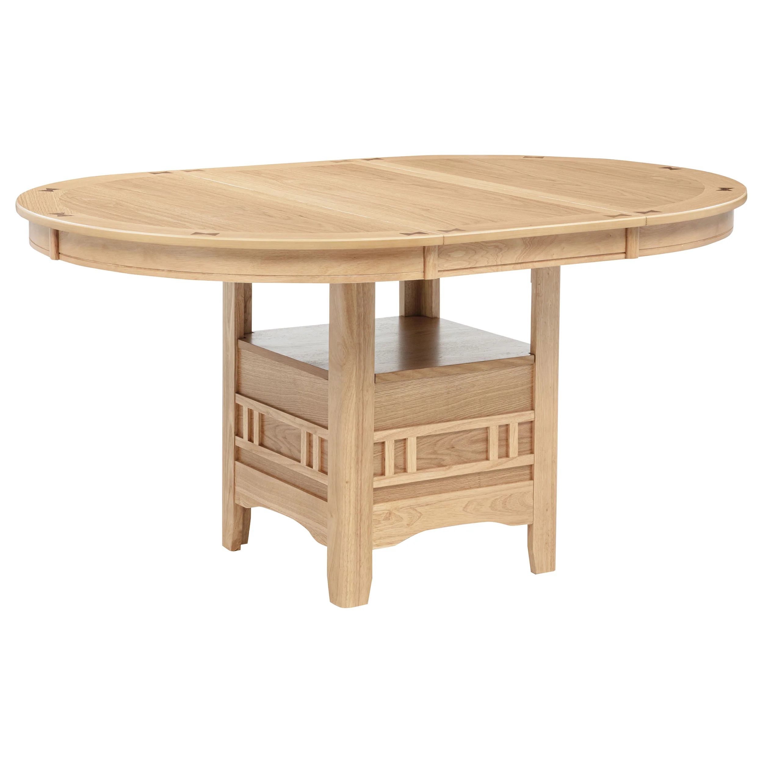 Lavon Light Oak 5-piece Oval Extension Leaf Dining Set - Image 7