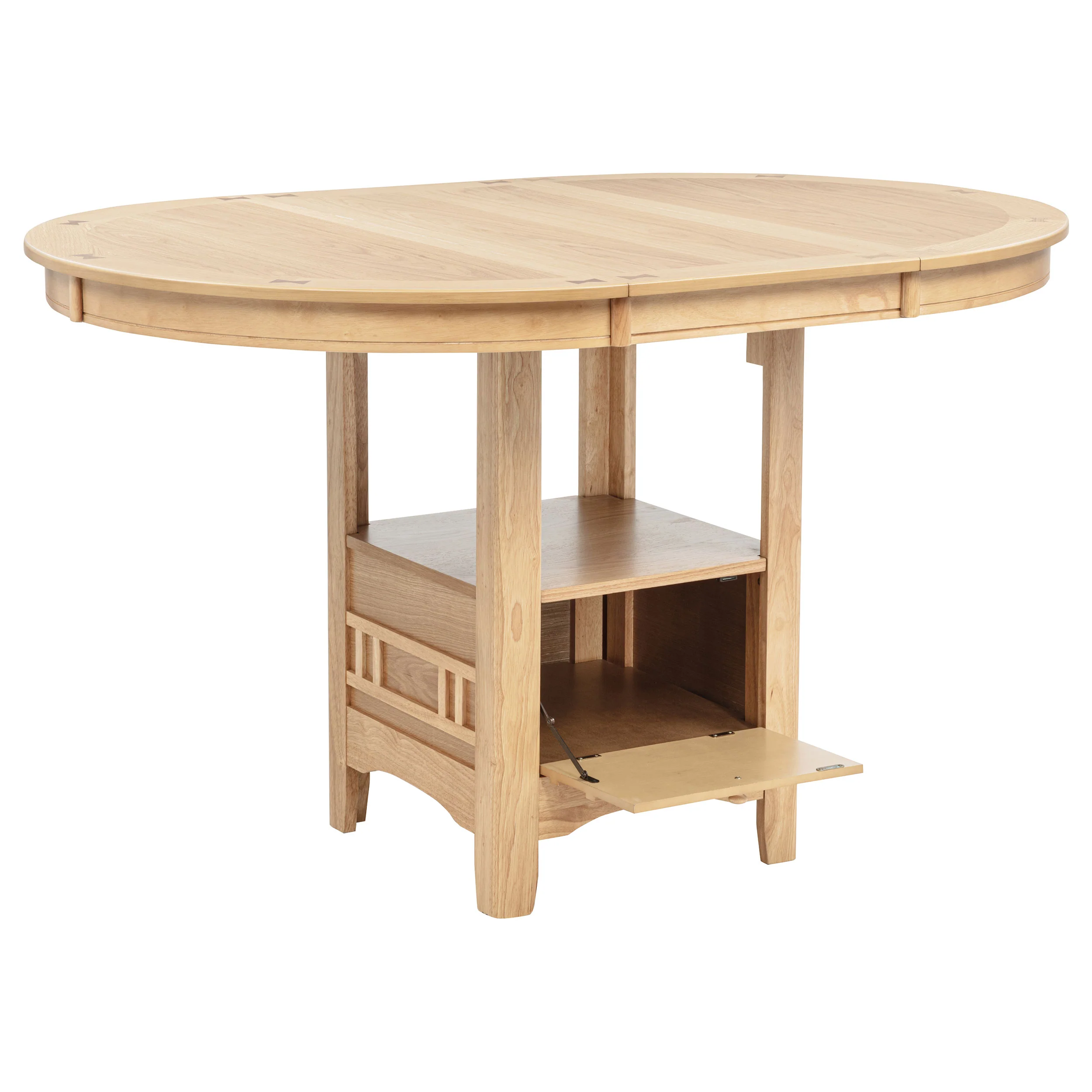 Lavon Light Oak Oval 60-inch Counter Height Extension Dining Table - Image 2