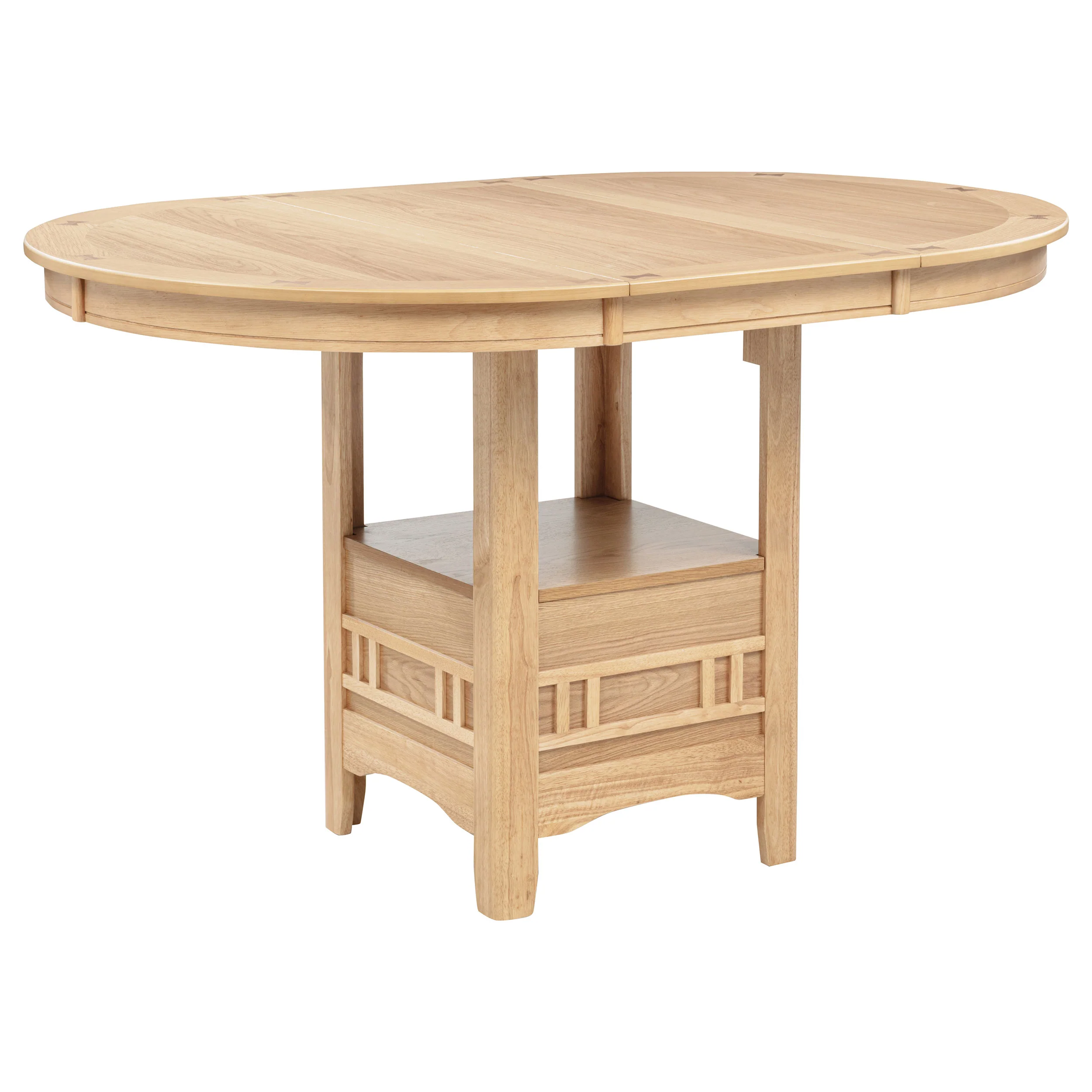 Lavon Light Oak Oval 60-inch Counter Height Extension Dining Table - Image 3