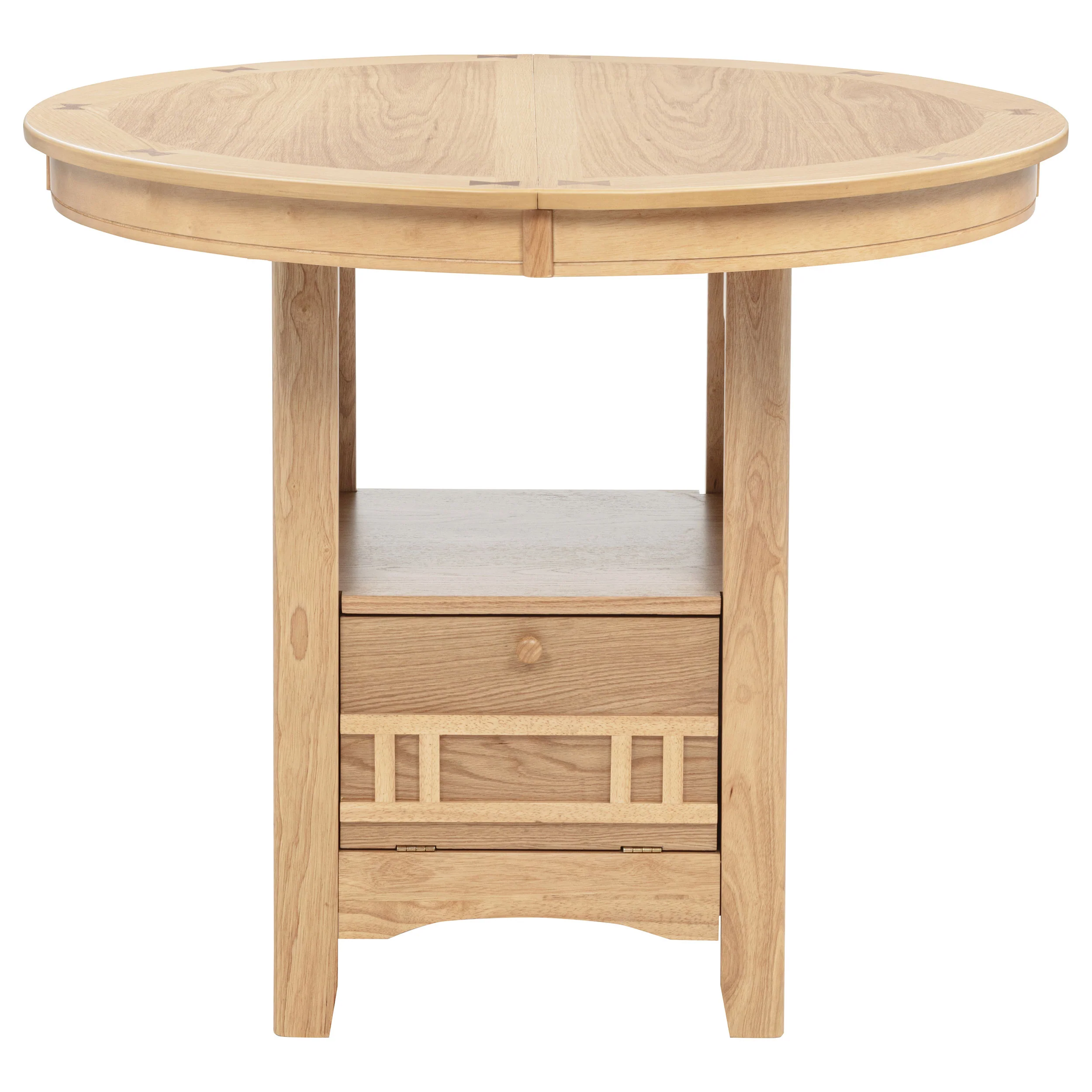 Lavon Light Oak Oval 60-inch Counter Height Extension Dining Table - Image 6
