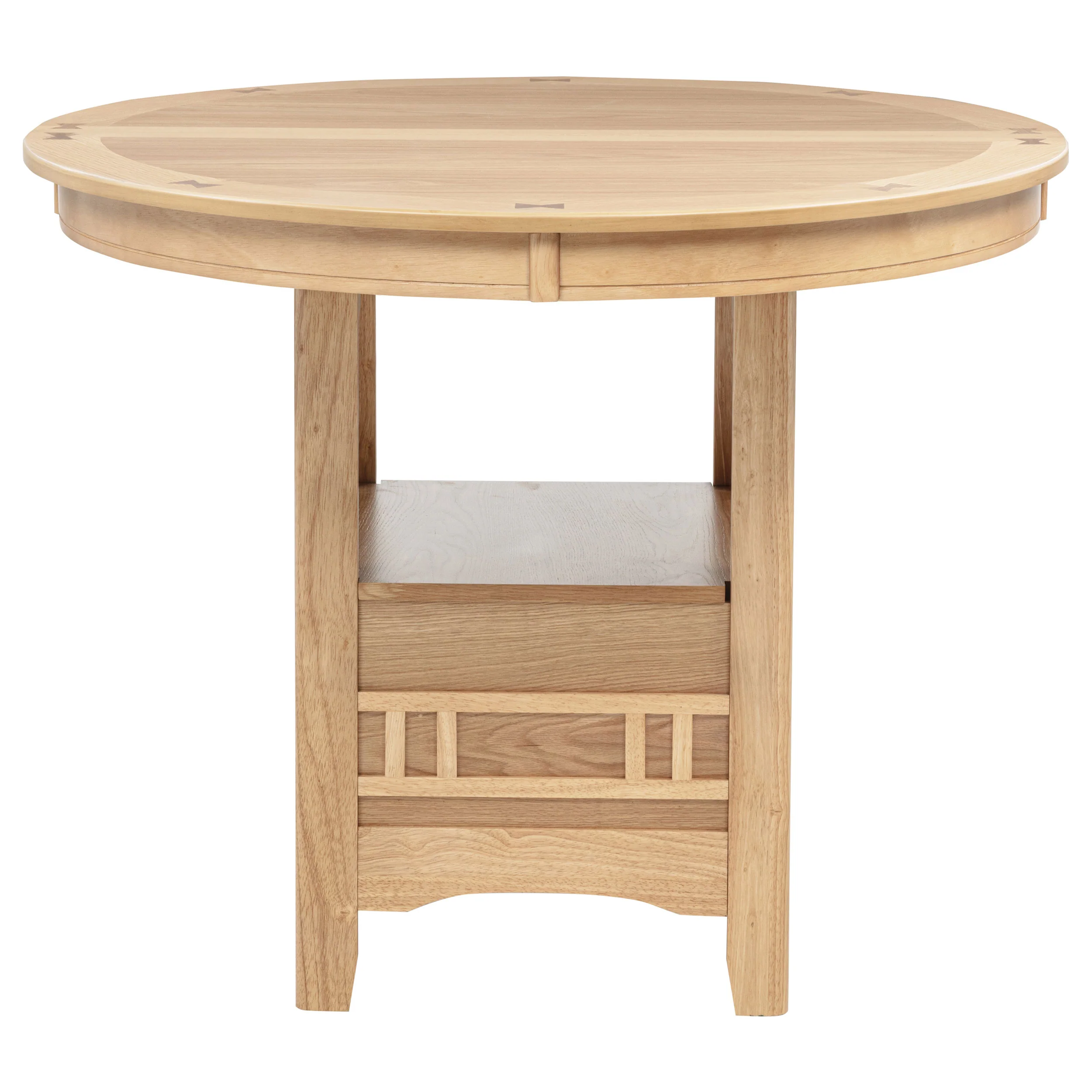 Lavon Light Oak Oval 60-inch Counter Height Extension Dining Table - Image 8