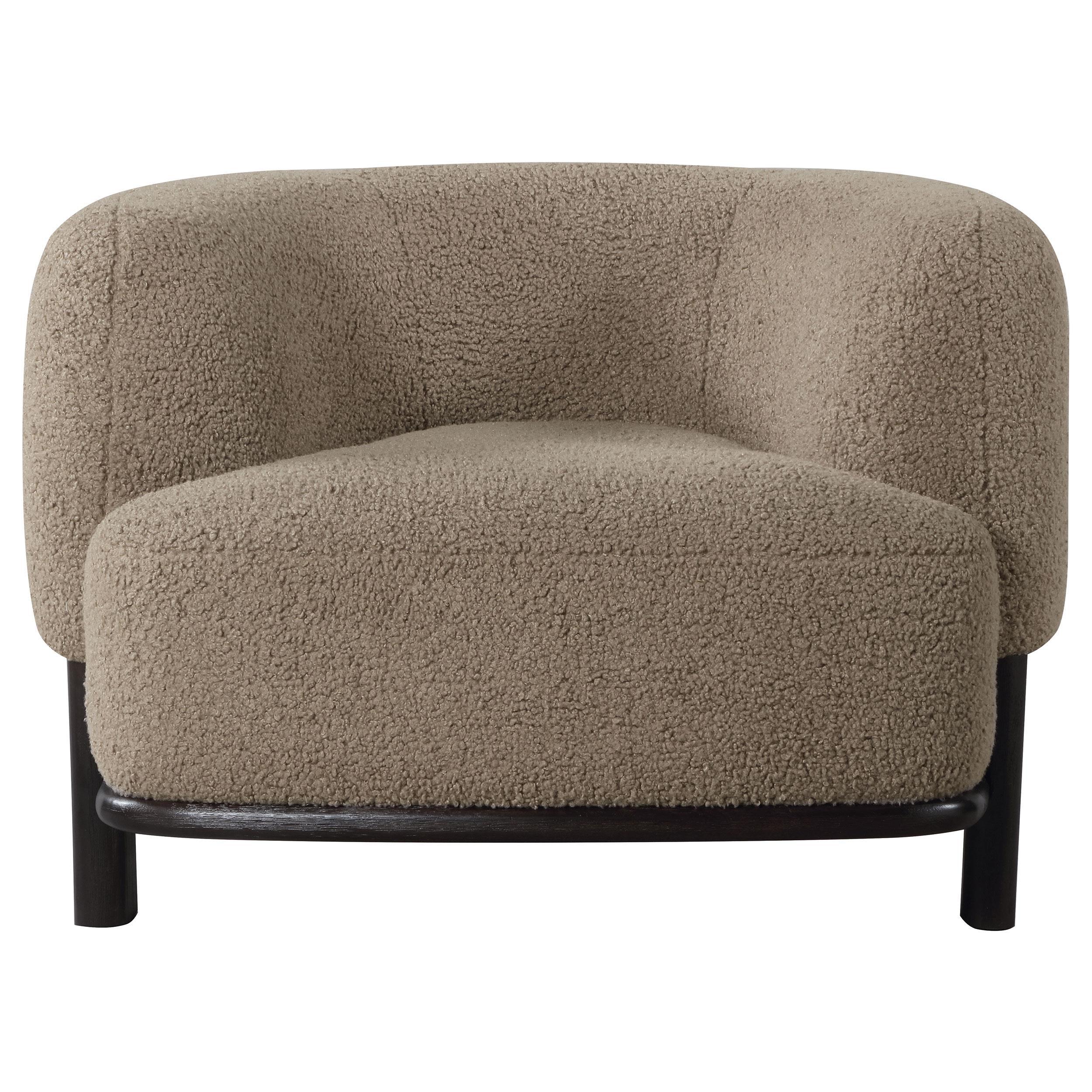 Lawler Upholstered Barrel Back Accent Chair Mushroom - Image 3