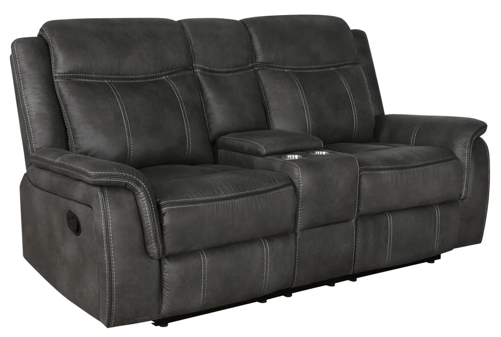 Lawrence Upholstered Tufted Back Motion Loveseat - Image 2