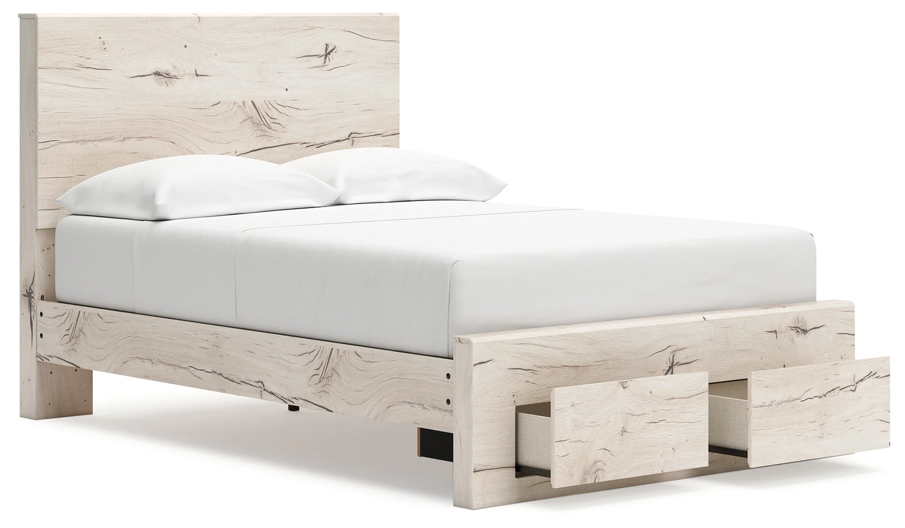 Lawroy Light Natural Full Storage Platform Bed