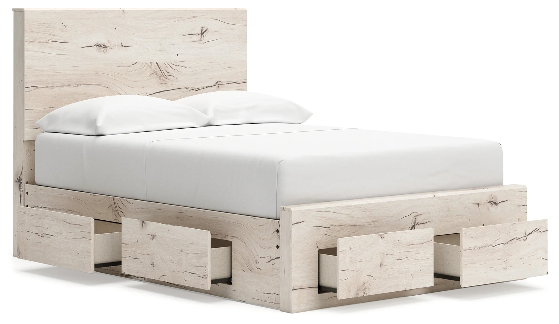 Lawroy Light Natural Full Storage Platform Bed with 6 Drawers - Image 3