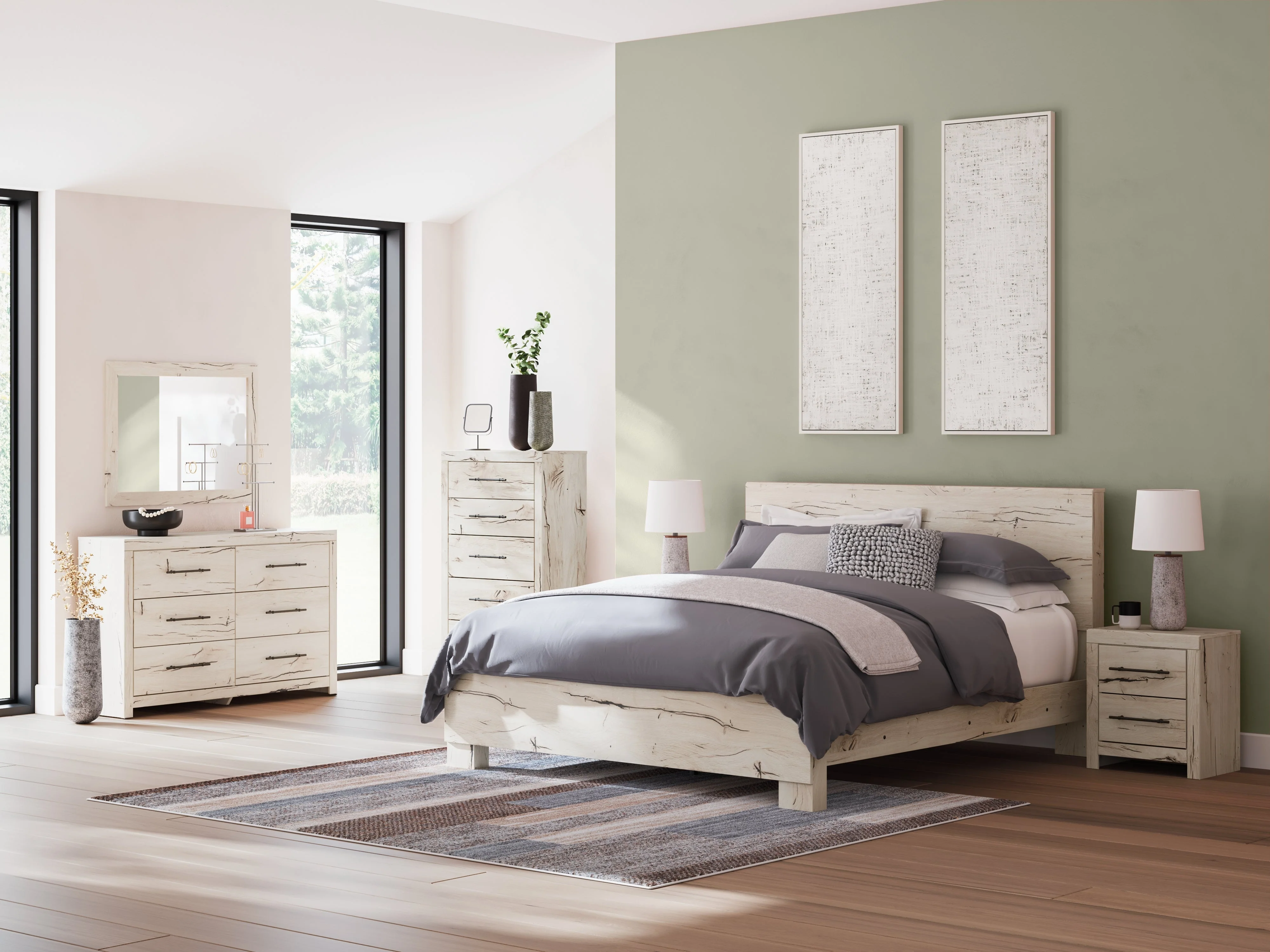 Lawroy Light Natural King Panel Bed - Image 8