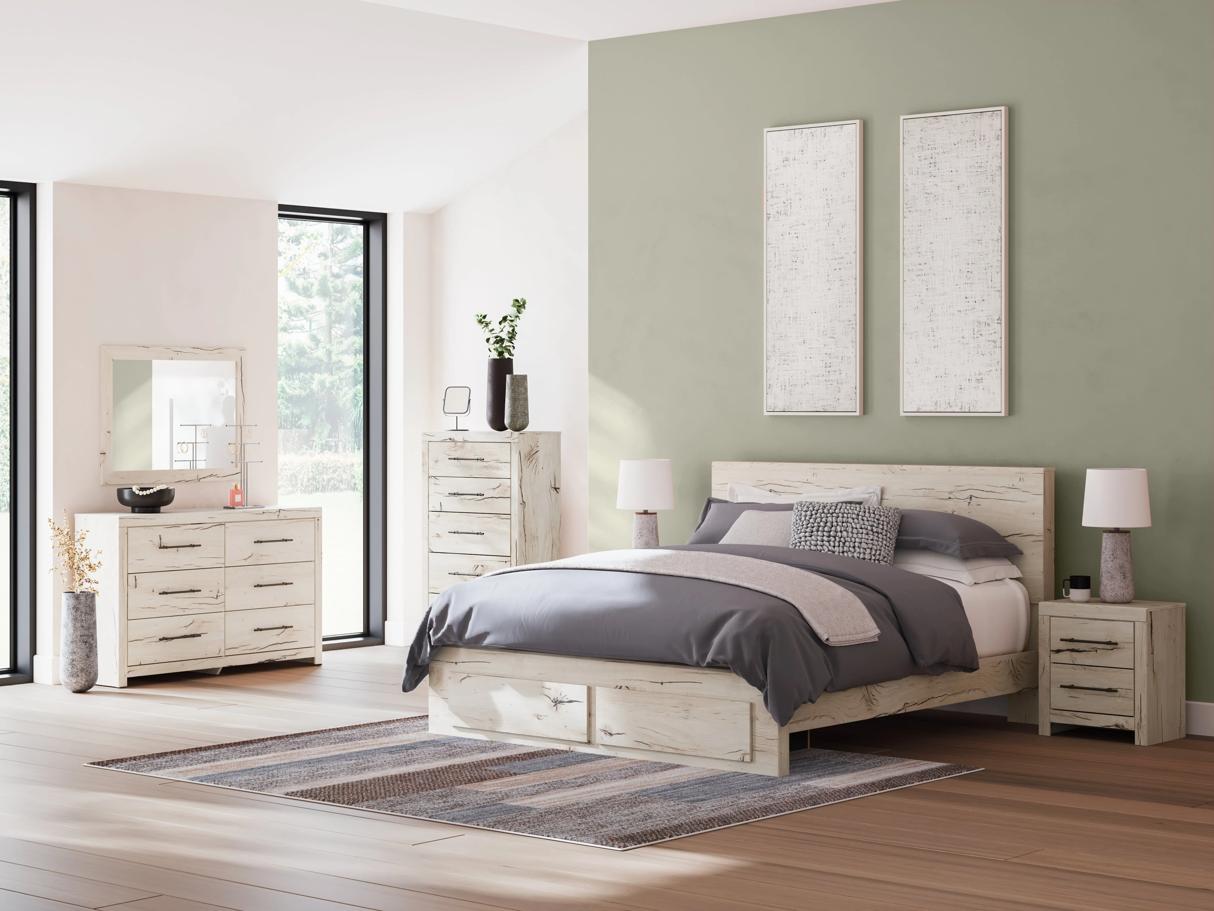 Lawroy Light Natural King Storage Platform Bed - Image 10