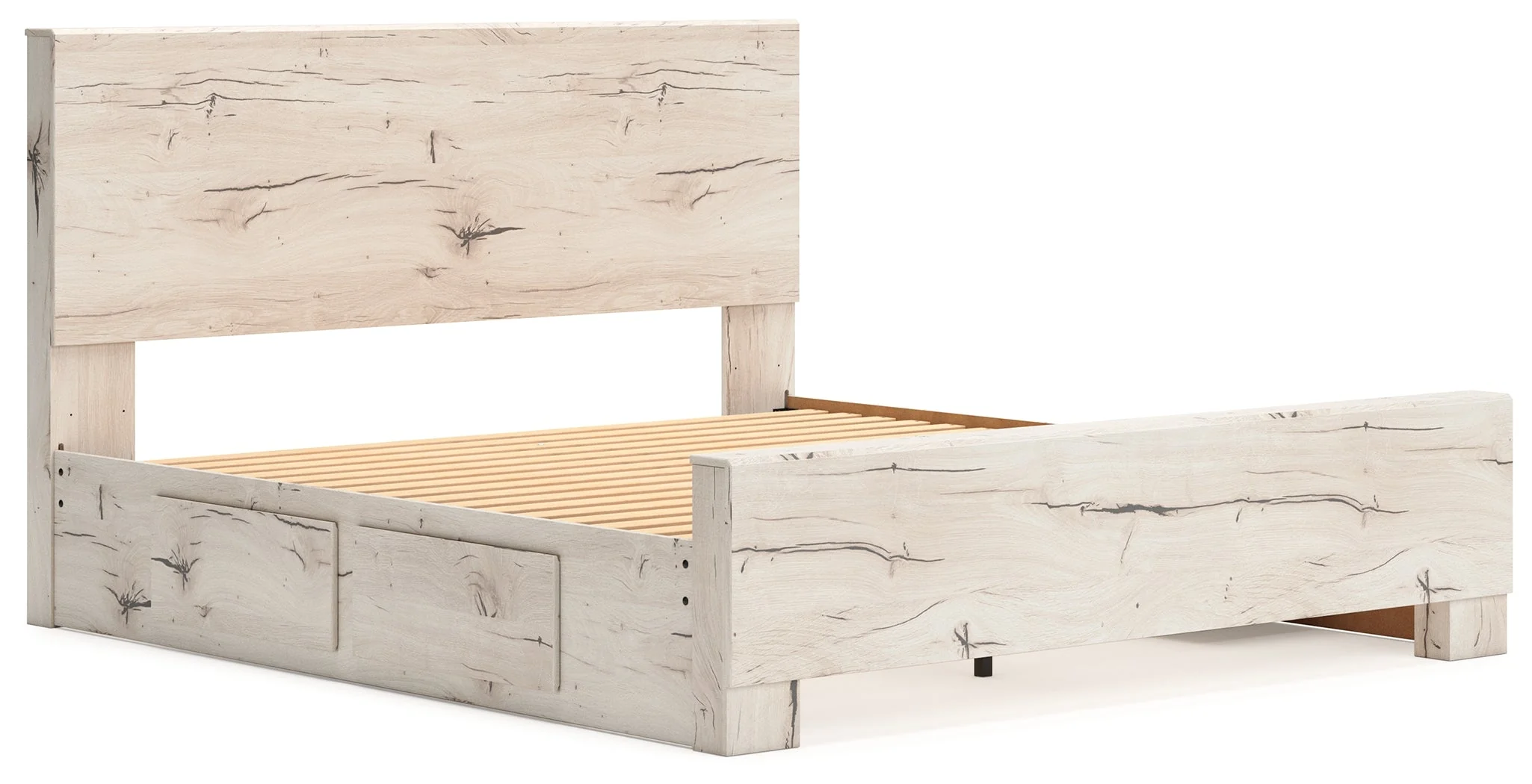 Lawroy Light Natural King Storage Platform Bed with 4 Drawers - Image 9