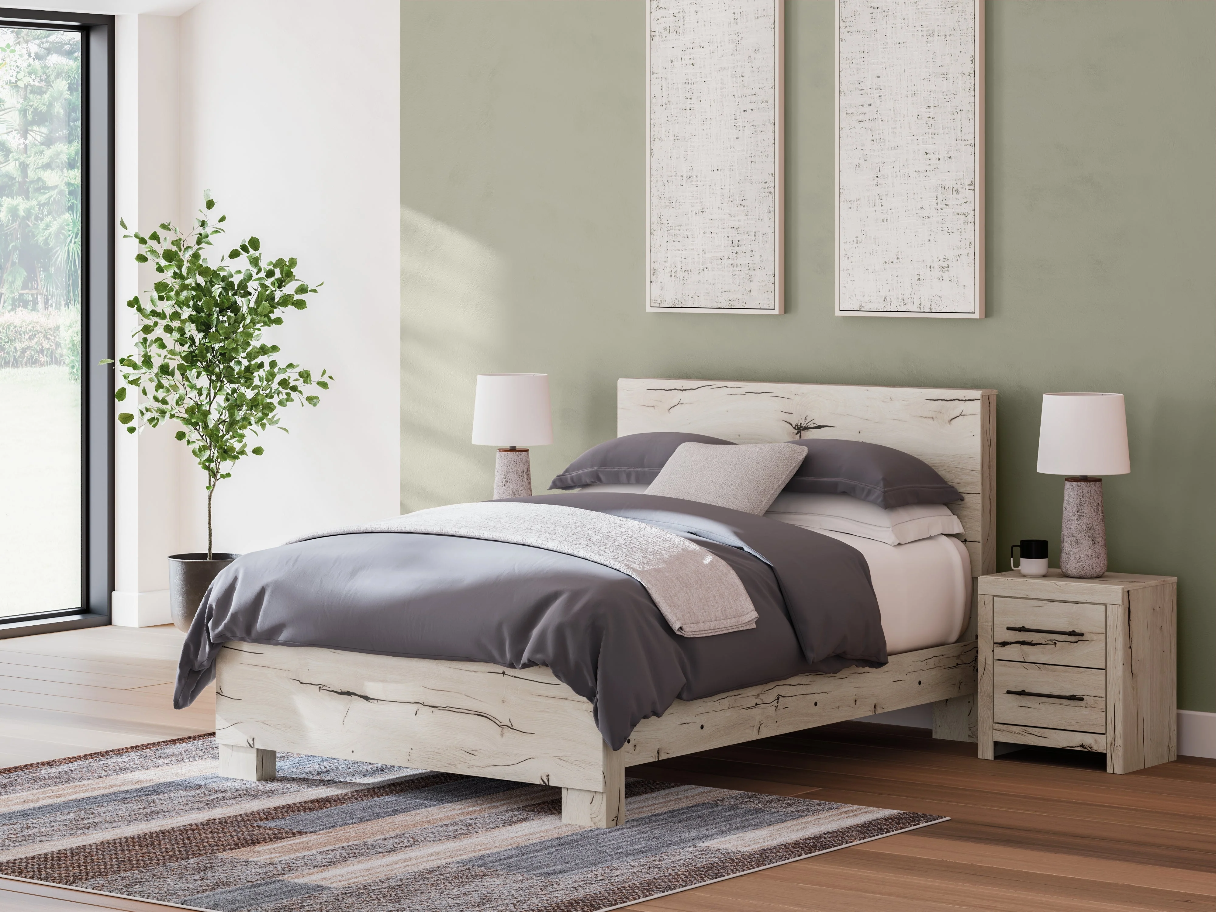 Lawroy Light Natural Queen Panel Bed - Image 8