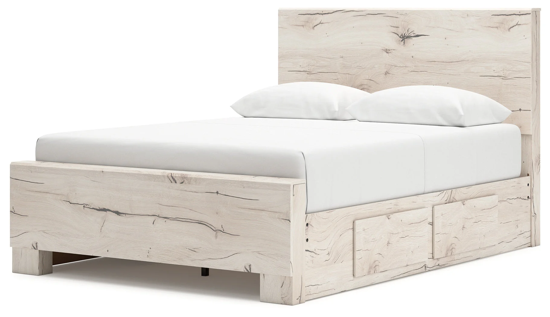 Lawroy Light Natural Queen Storage Platform Bed with 4 Drawers - Image 4
