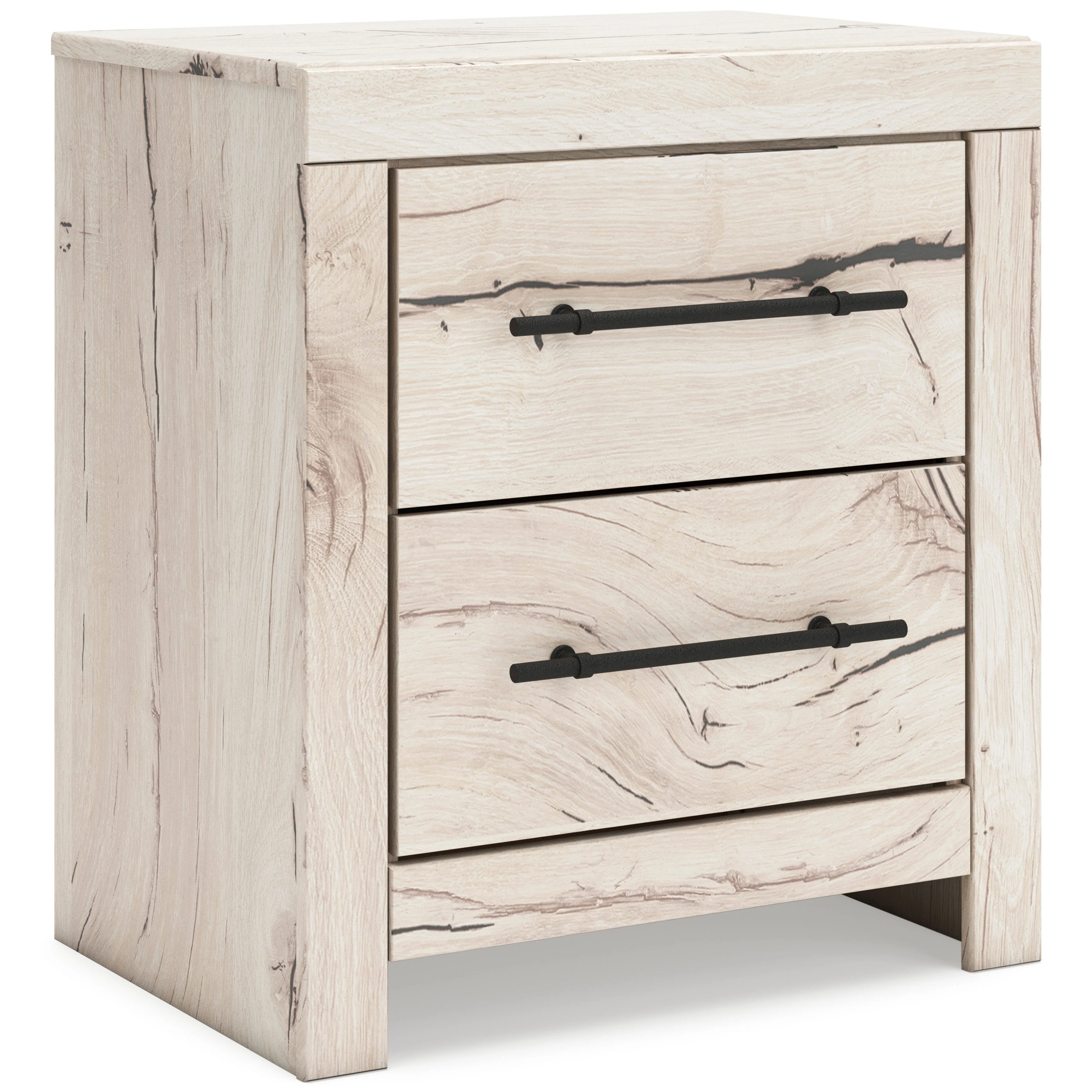 Lawroy Light Natural Storage Panel Bedroom Set with 2 One-Side Drawers - Image 12