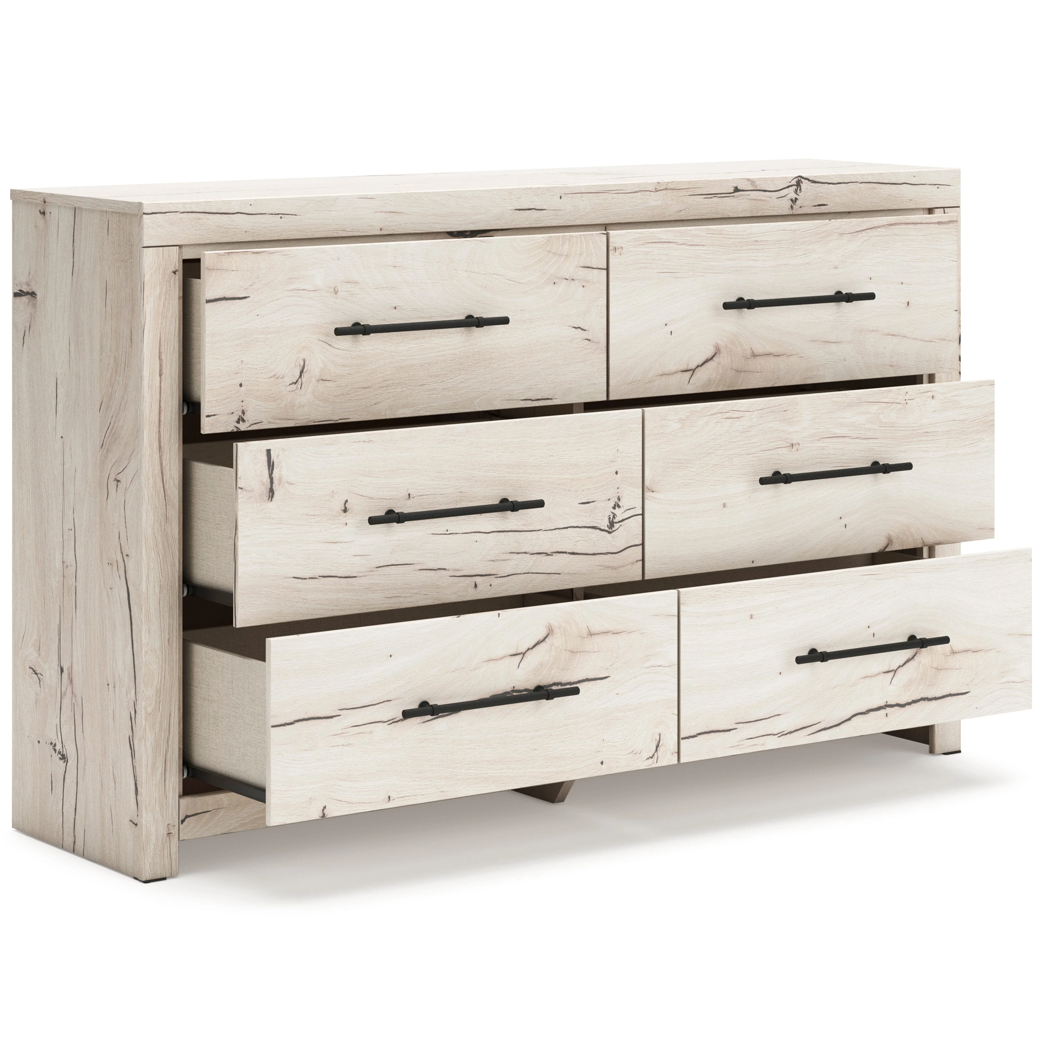 Lawroy Light Natural Storage Panel Bedroom Set with 2 One-Side Drawers - Image 21