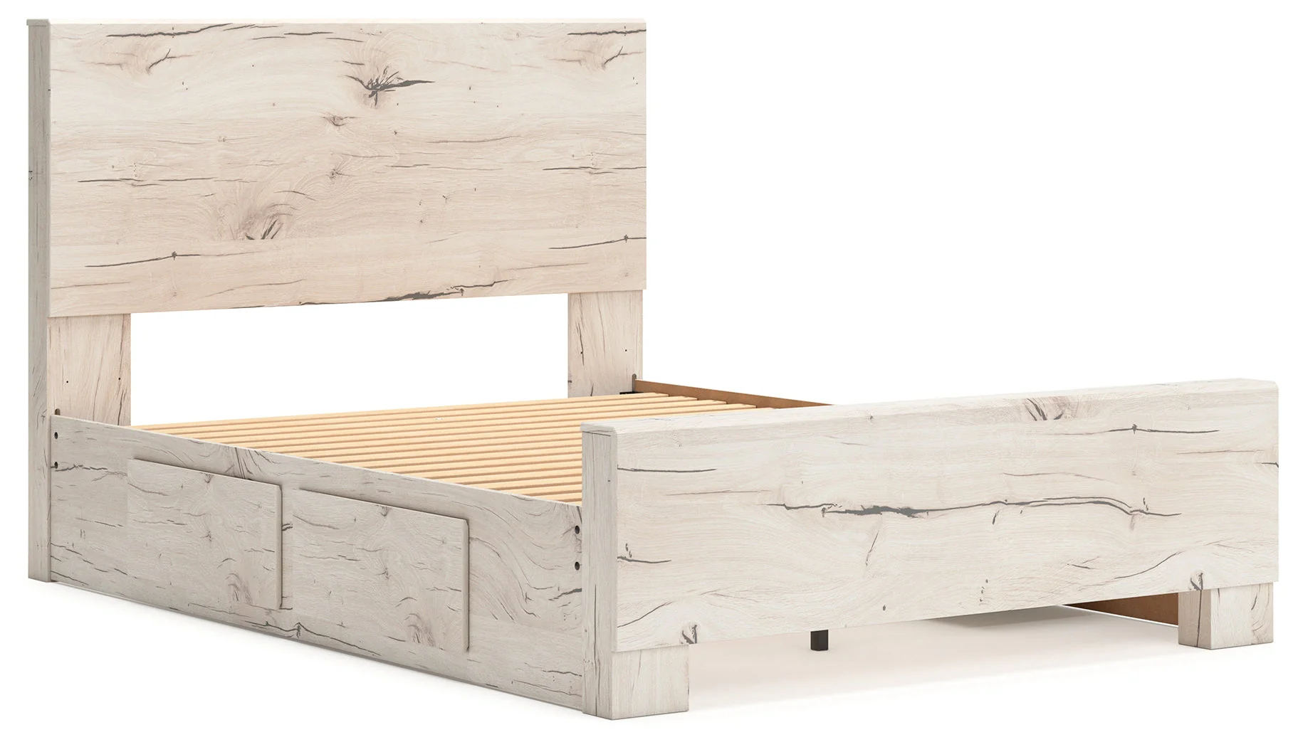 Lawroy Light Natural Storage Panel Bedroom Set with 4 Side Drawers - Image 40