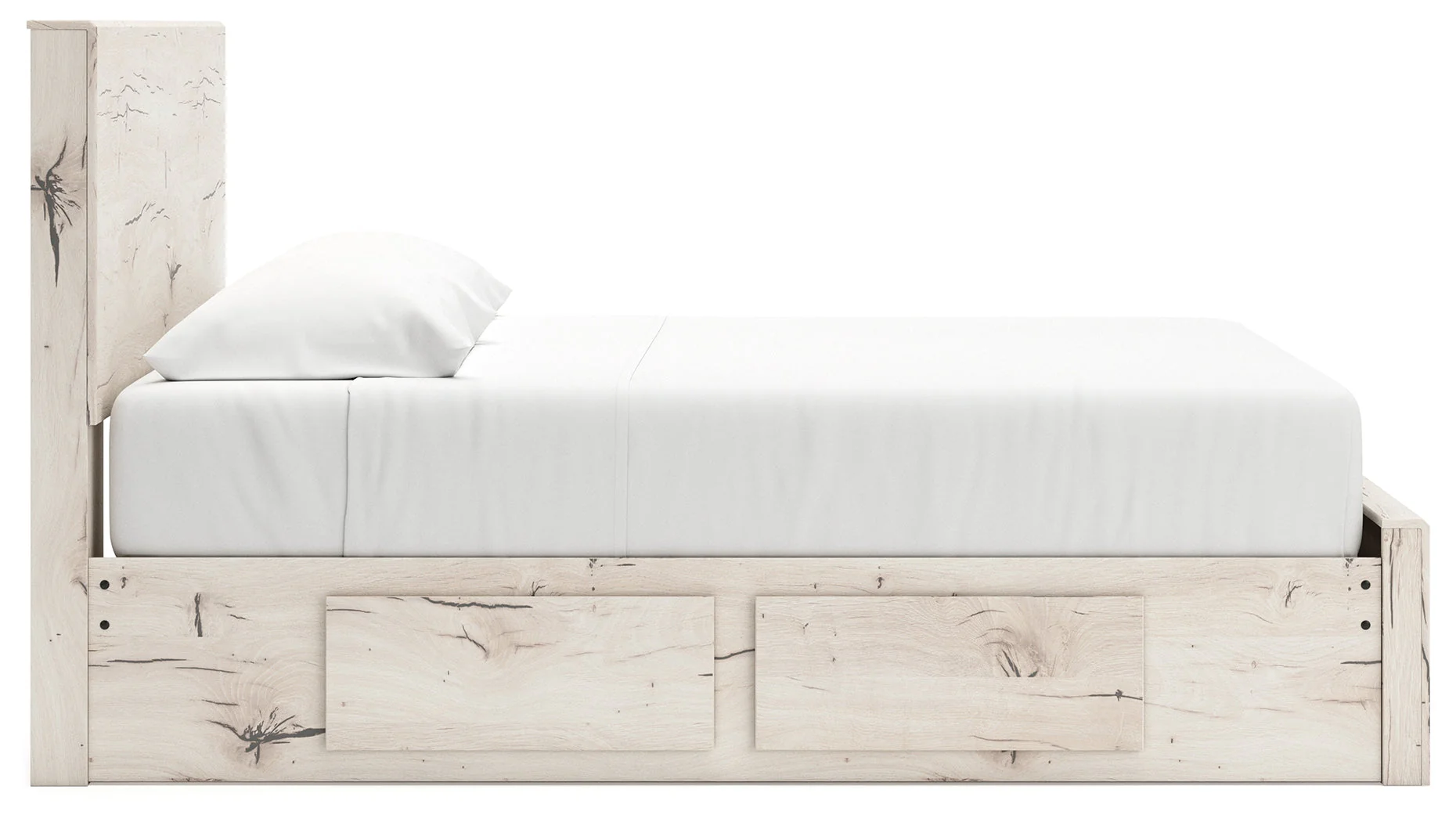 Lawroy Light Natural Storage Panel Bedroom Set with 6 Drawers - Image 6