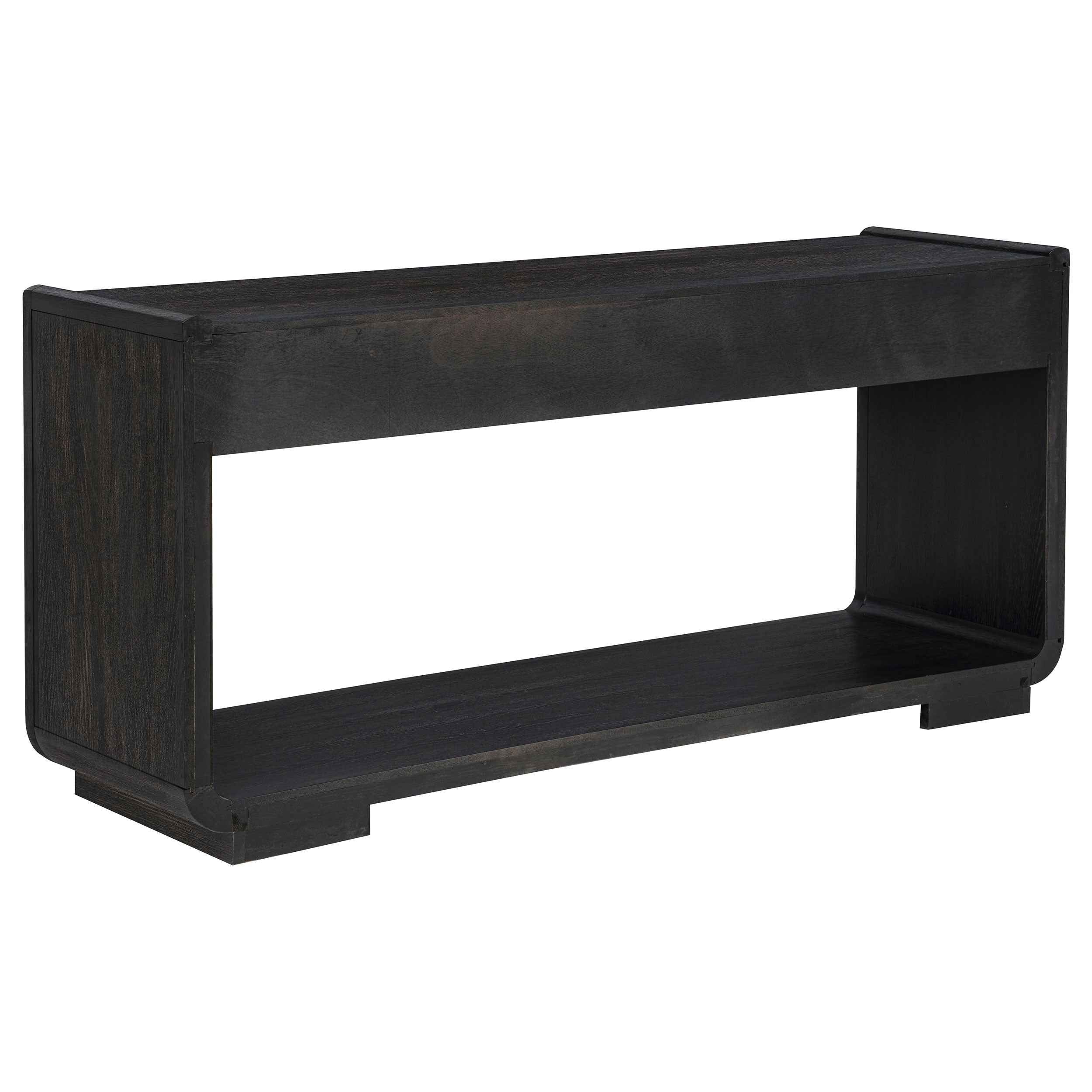 Leandro Burnished Black 2-drawer Entryway Sofa Console Table - Image 6