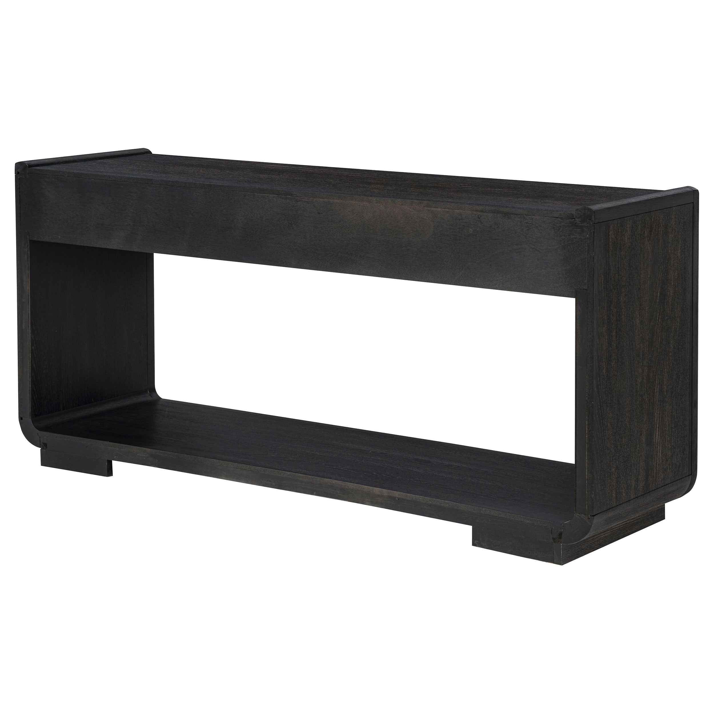 Leandro Burnished Black 2-drawer Entryway Sofa Console Table - Image 8
