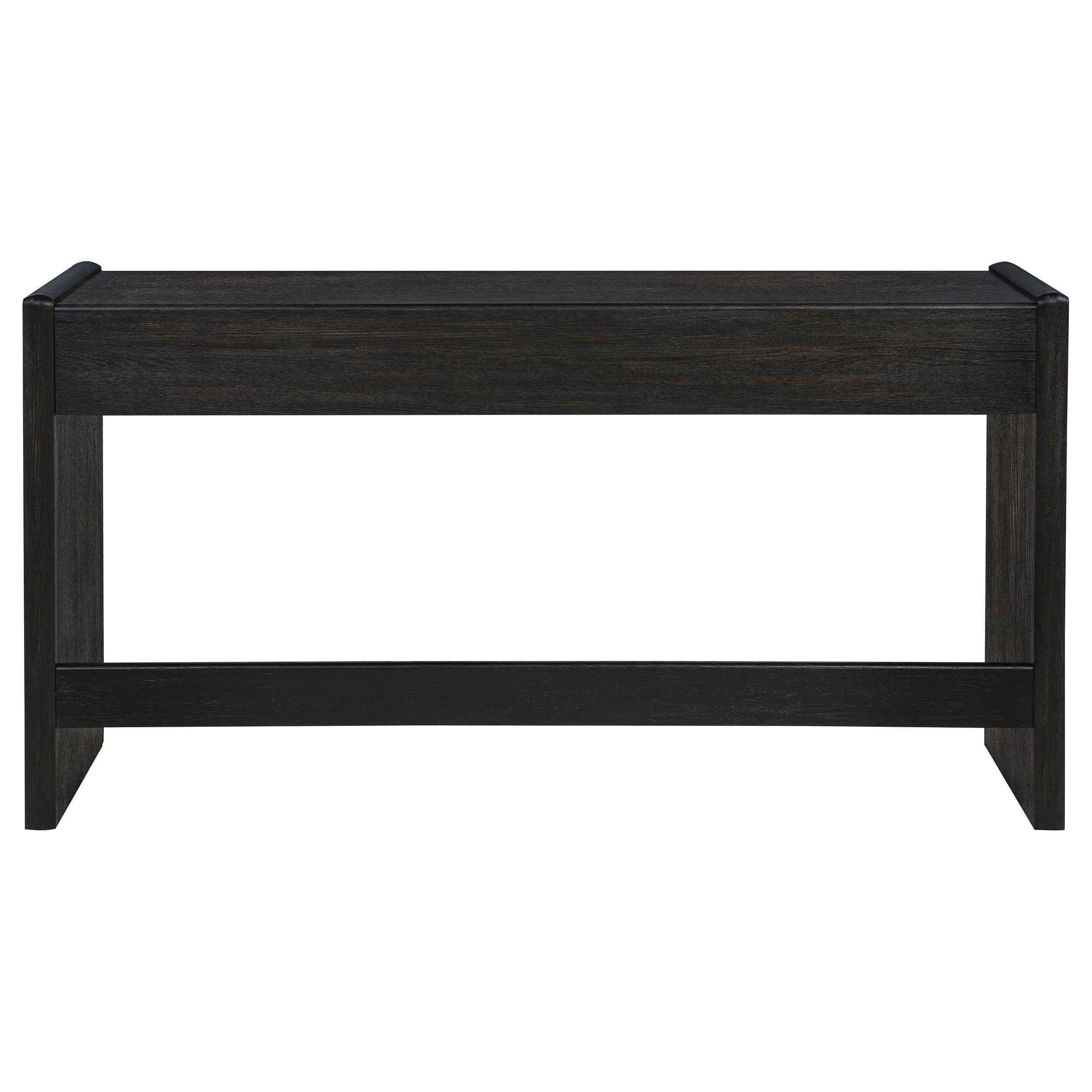 Leandro Burnished Black 2-drawer Home Office Writing Desk - Image 9