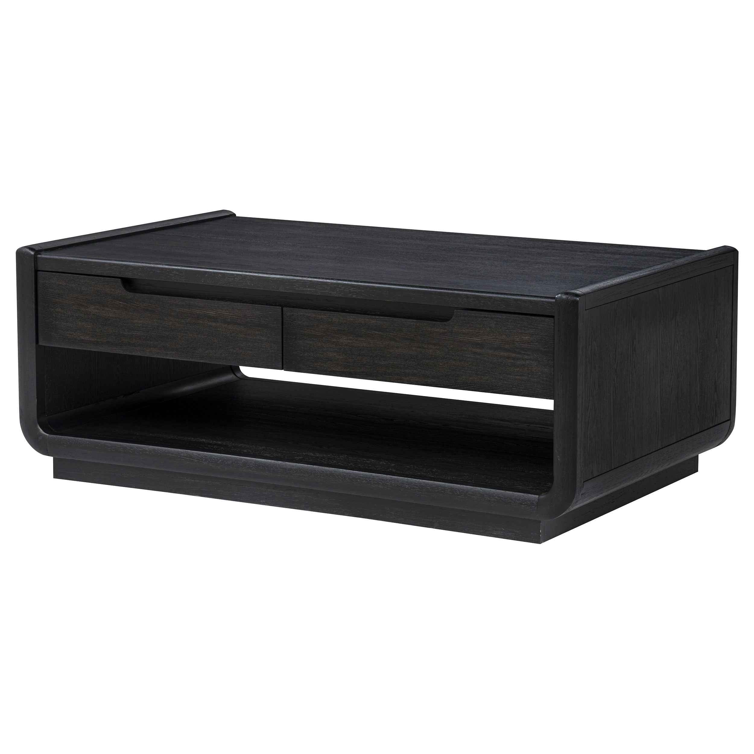 Leandro Burnished Black 2-drawer Wood Cocktail Coffee Table - Image 5