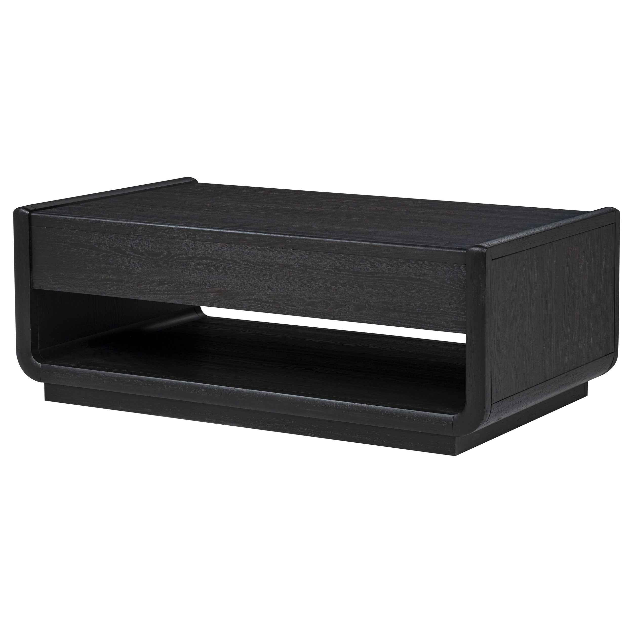 Leandro Burnished Black 2-drawer Wood Cocktail Coffee Table - Image 9