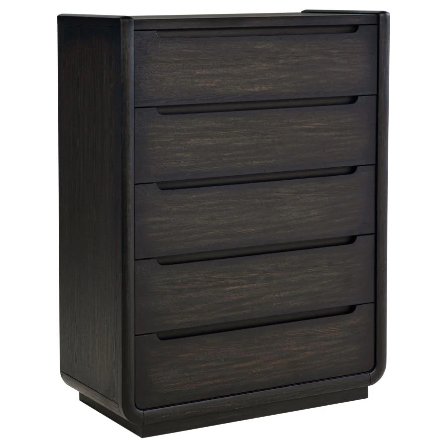 Leandro Burnished Black 5-piece Eastern King Bedroom Set - Image 11
