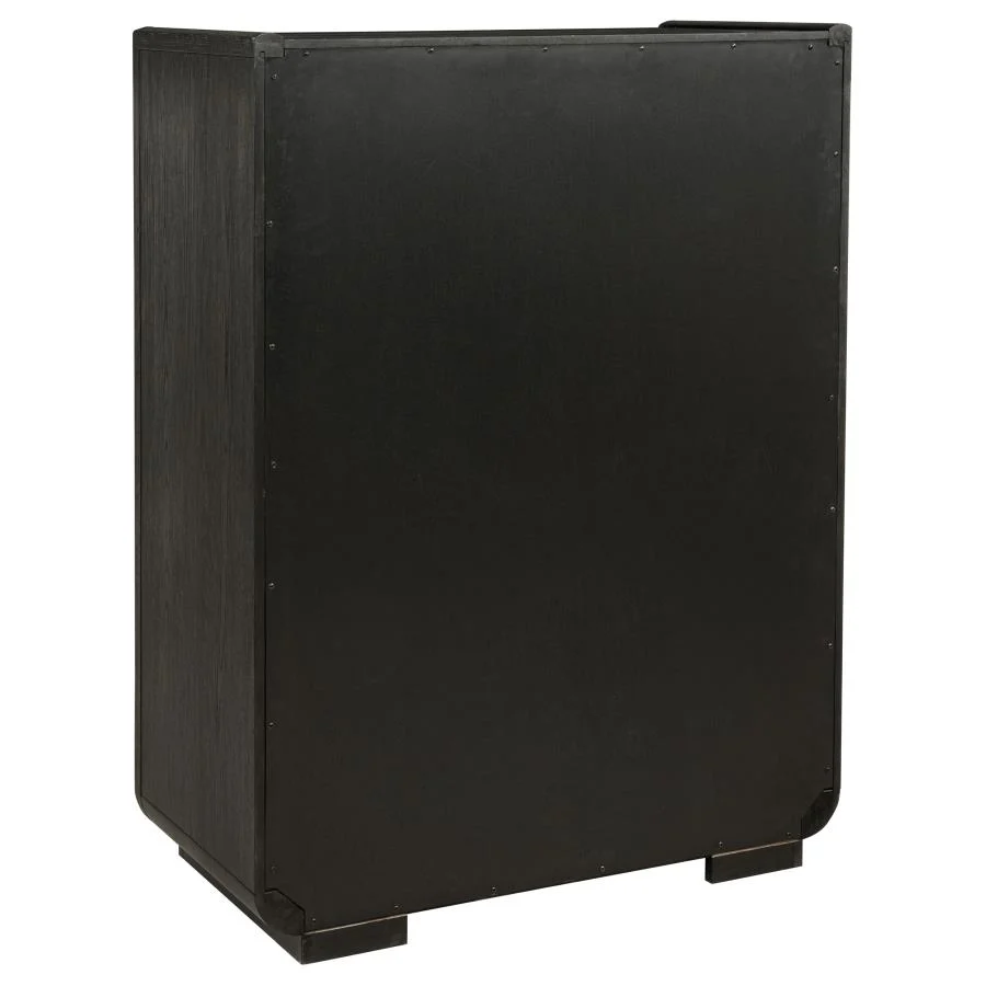 Leandro Burnished Black 5-piece Eastern King Bedroom Set - Image 12