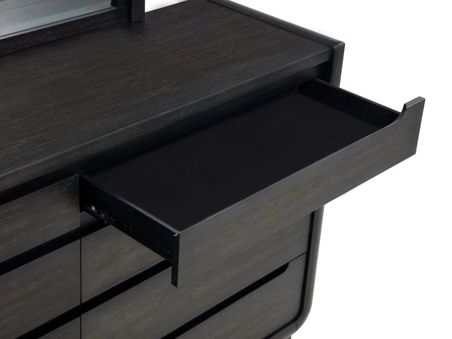 Leandro Burnished Black 5-piece Eastern King Bedroom Set - Image 14