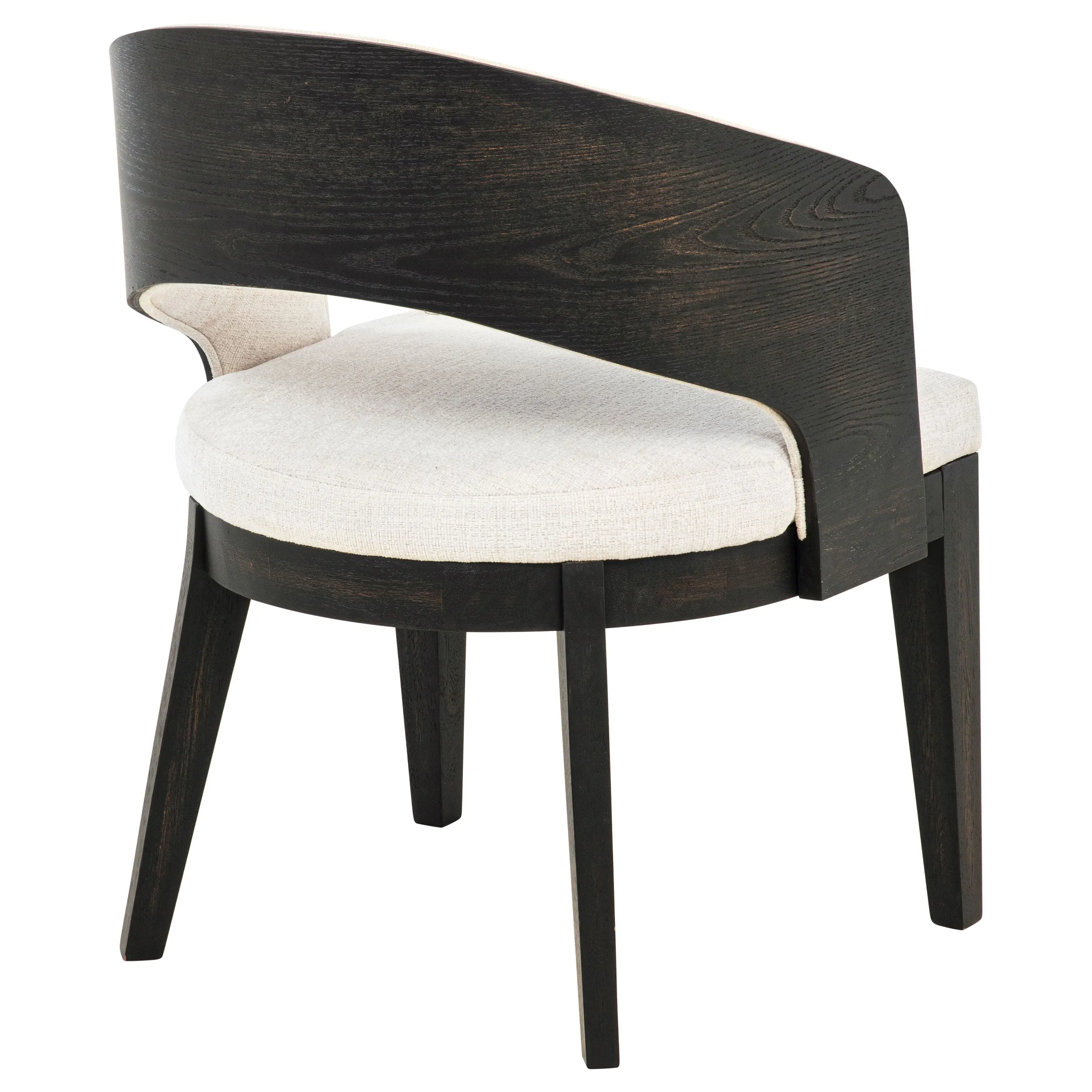 Leandro Burnished Black/Cream Upholstered Dining Arm Chair (Set of 2) - Image 8