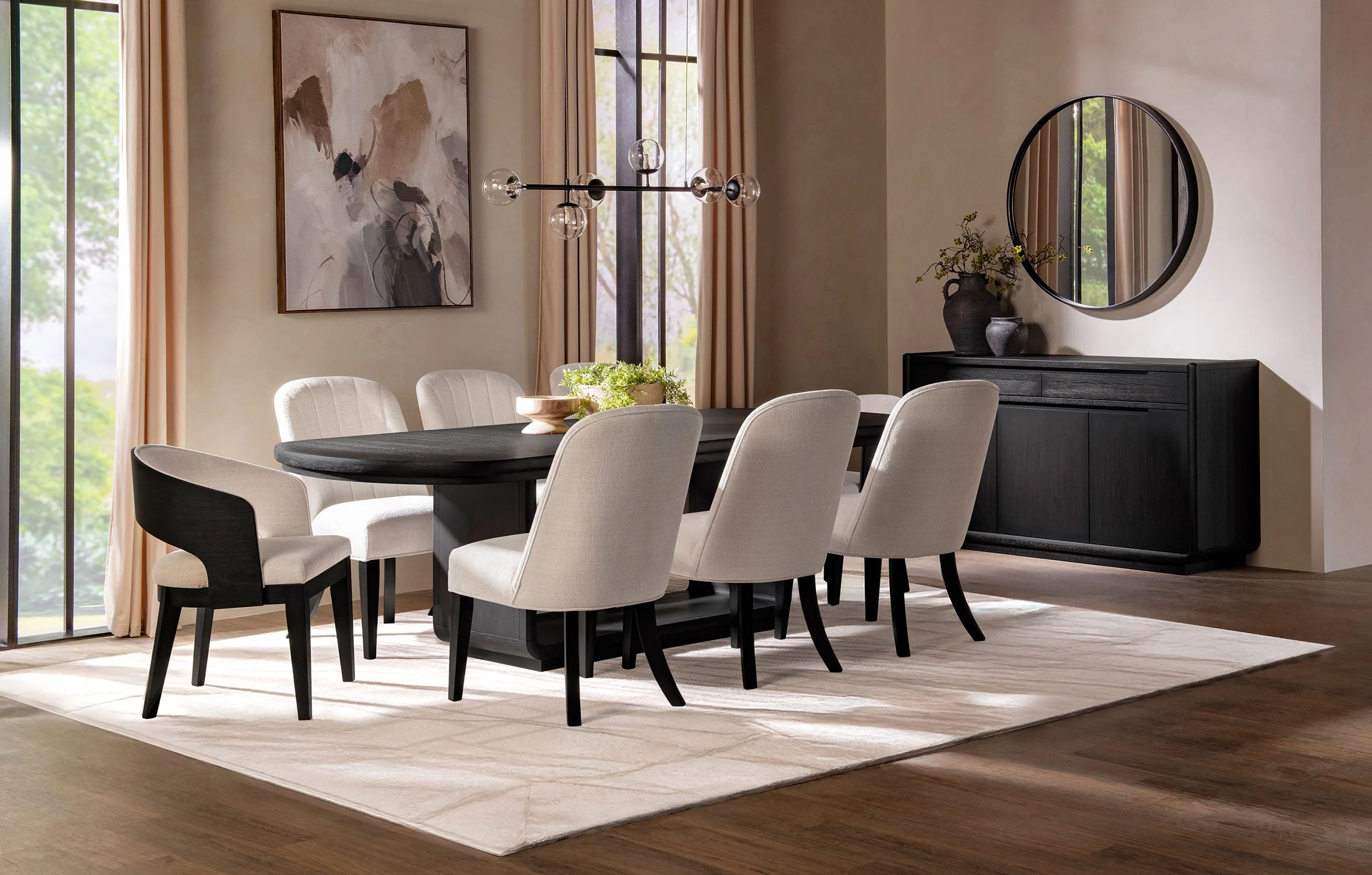 Leandro Cream/Burnished Black Upholstered Dining Side Chair (Set of 2) - Image 15