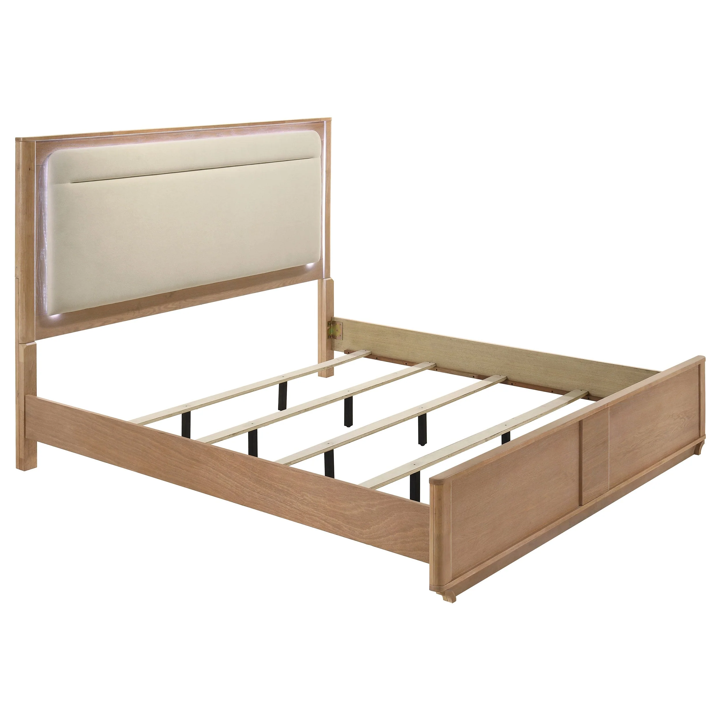 Leanne Light Oak 4-piece Eastern King Bedroom Set - Image 2