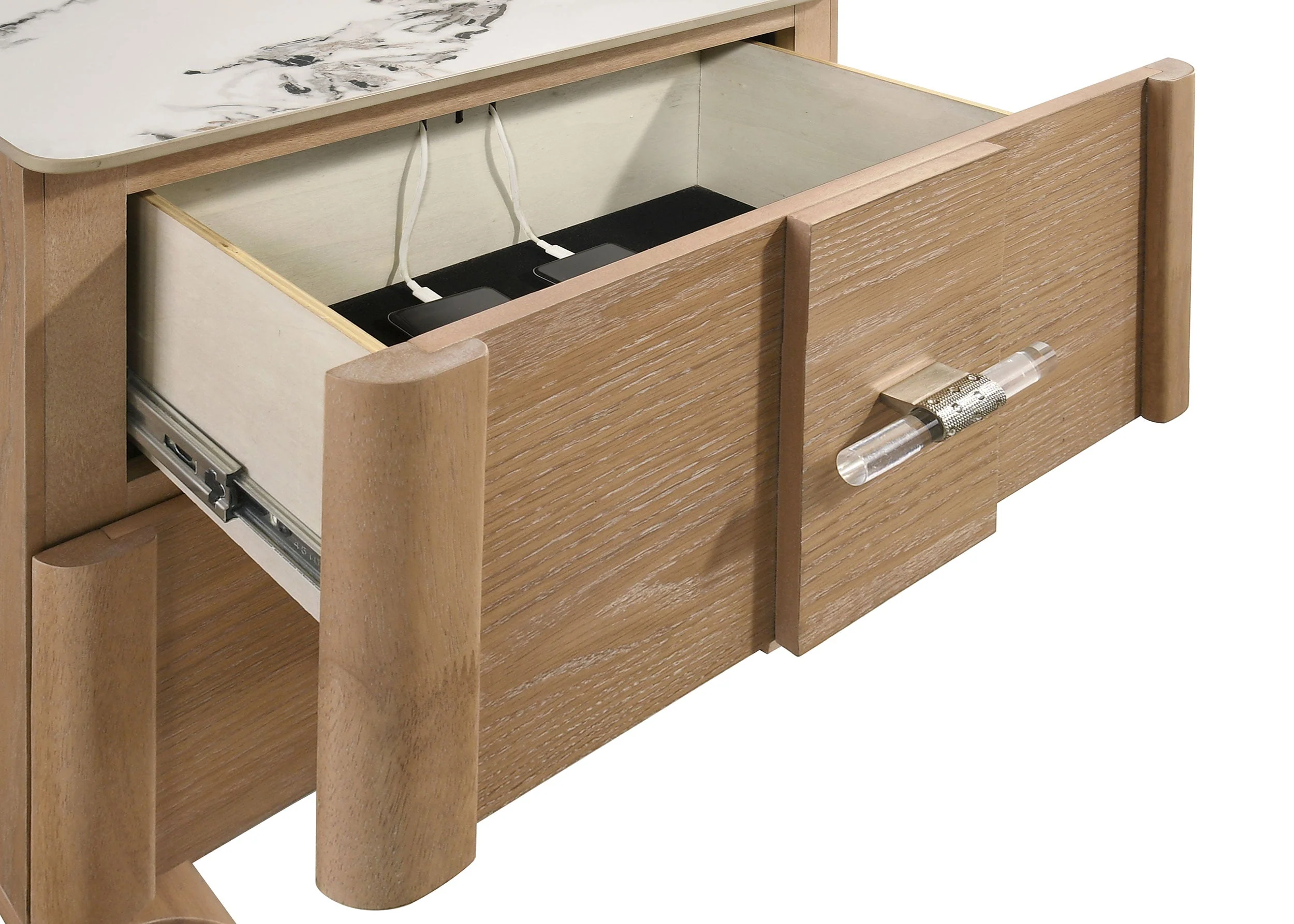Leanne Light Oak 4-piece Queen Bedroom Set - Image 11