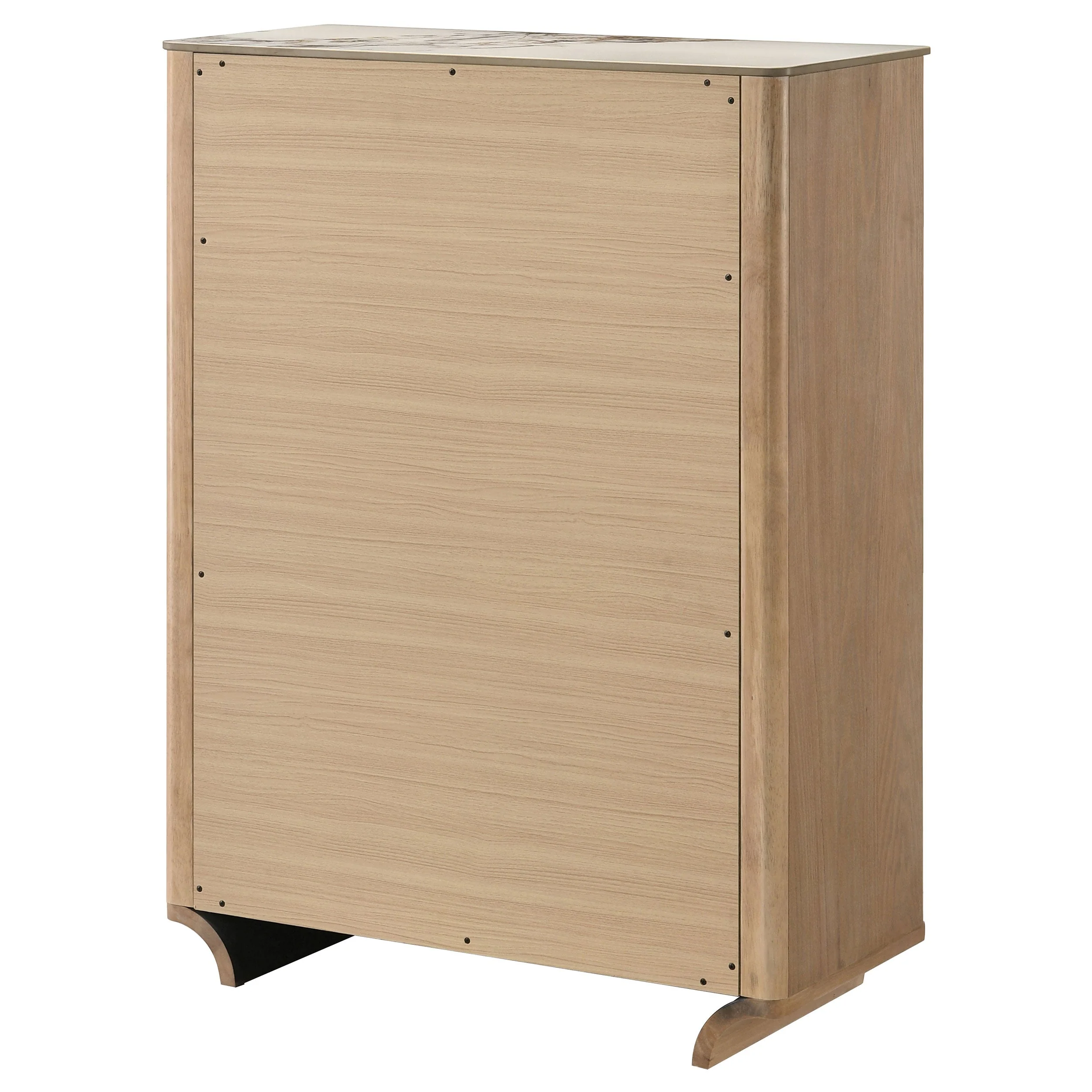 Leanne Light Oak 5-drawer Sinter Stone Top Chest of Drawers - Image 7