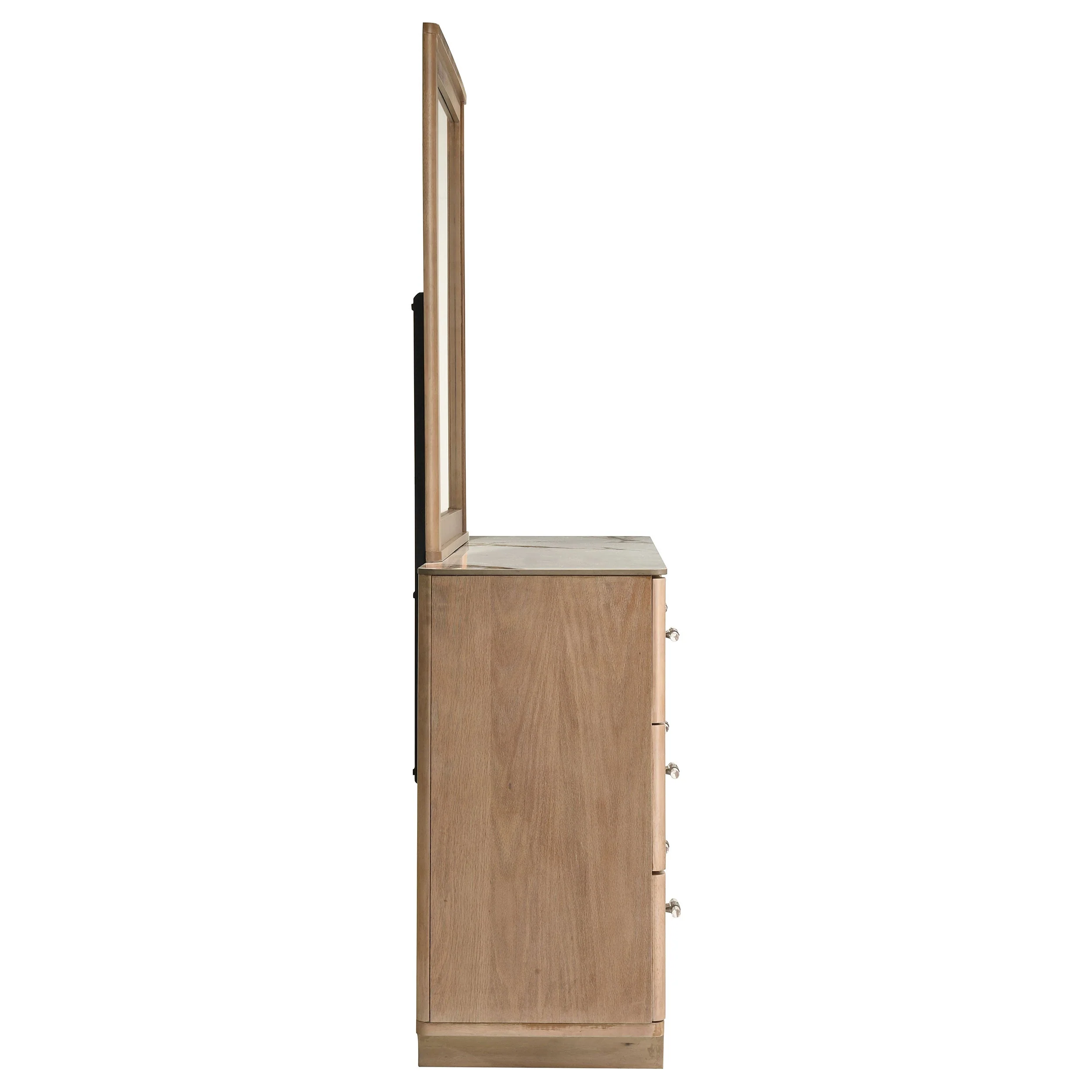 Leanne Light Oak 6-drawer Sinter Stone Top Dresser and Mirror - Image 8
