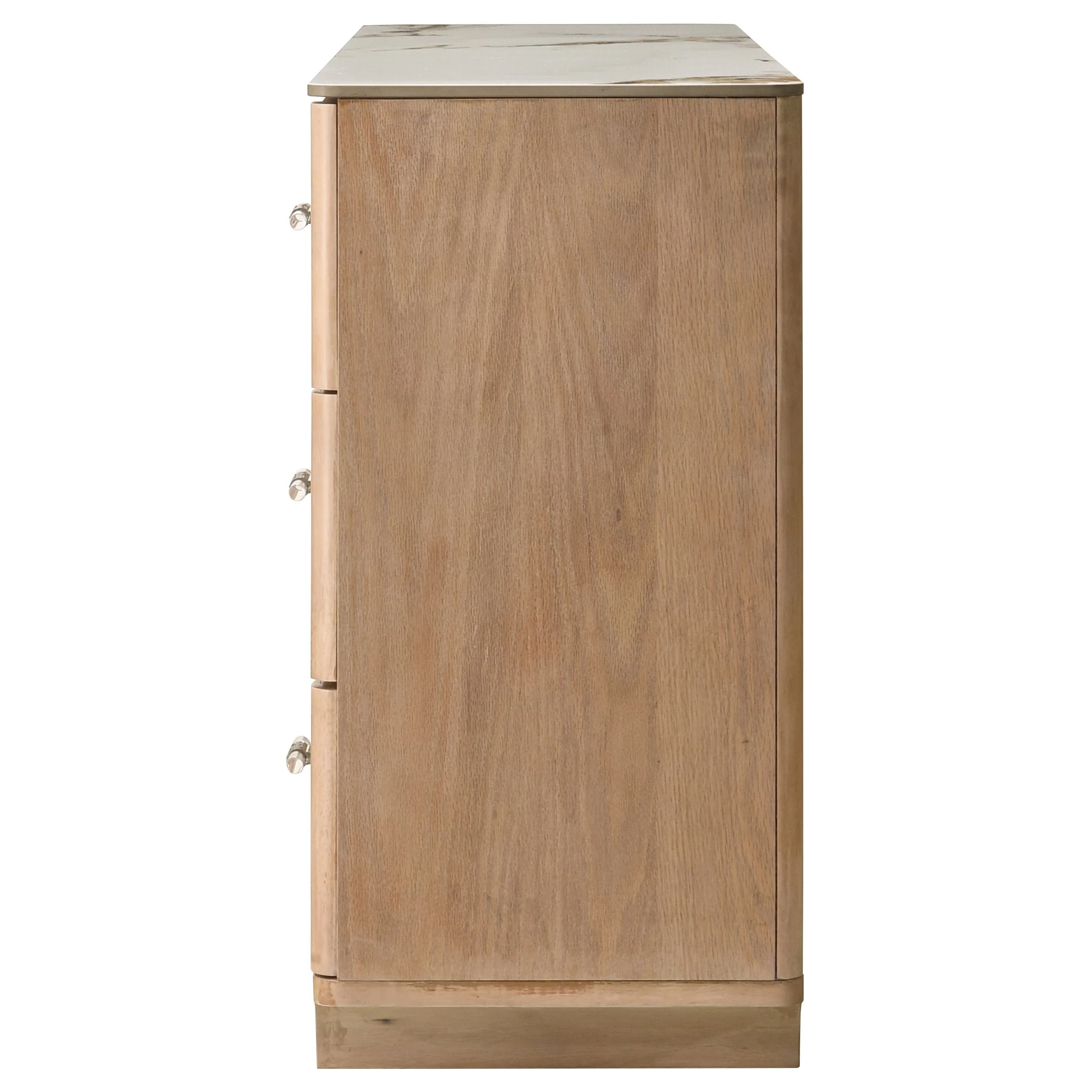 Leanne Light Oak 6-drawer Sinter Stone Top Dresser Cabinet - Image 4