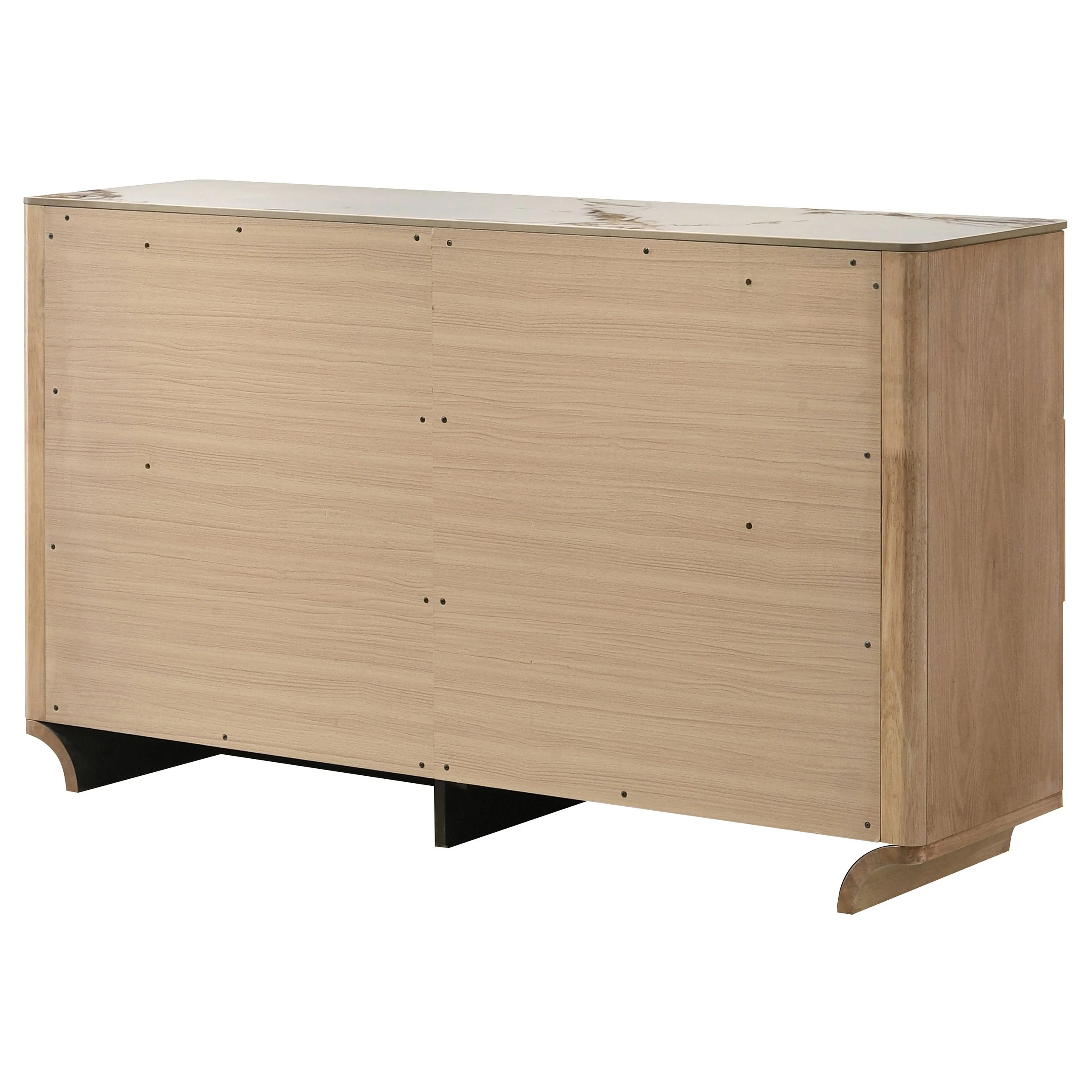 Leanne Light Oak 6-drawer Sinter Stone Top Dresser Cabinet - Image 7