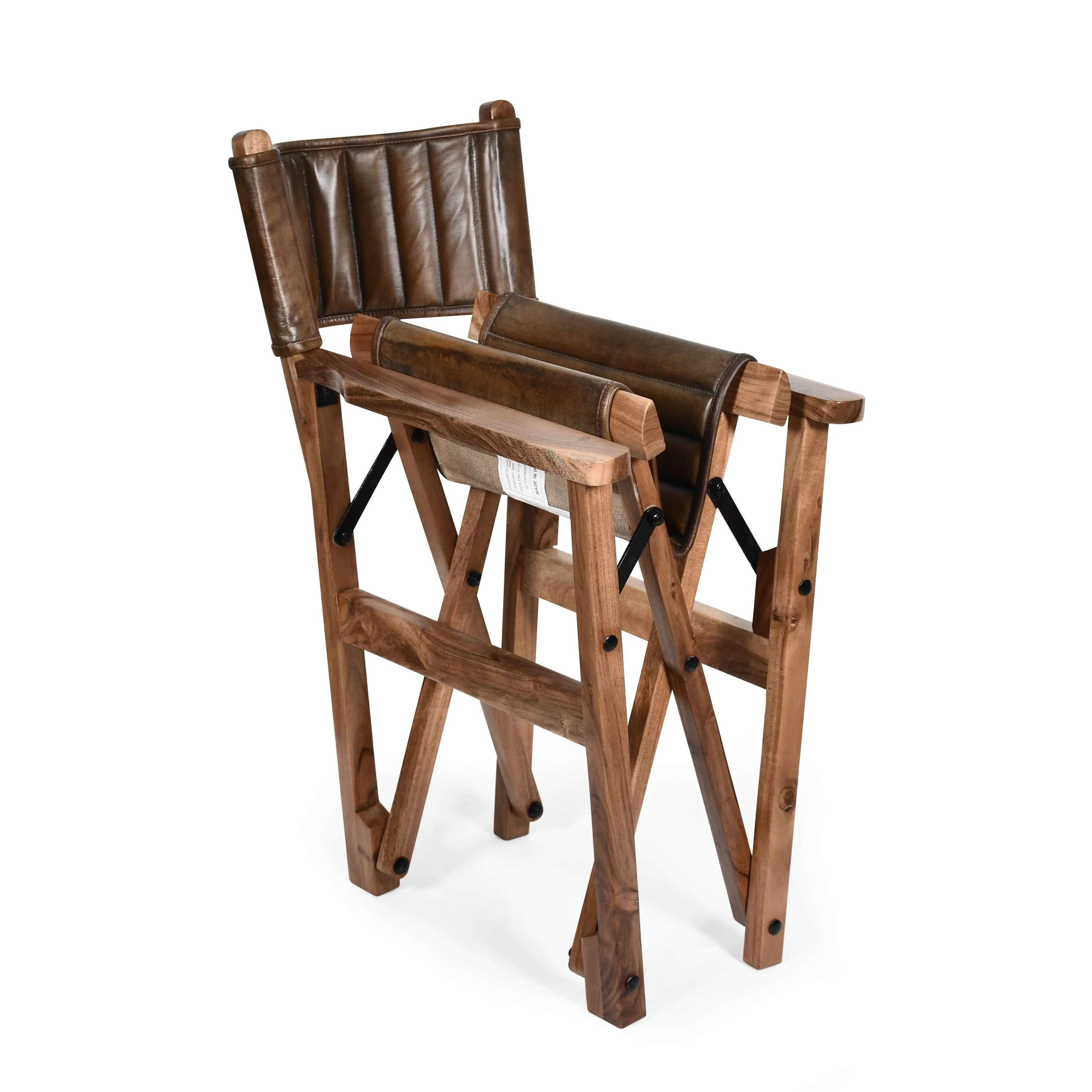 Leeds 23" Folding Dining Chair in Antique Whiskey - Image 3