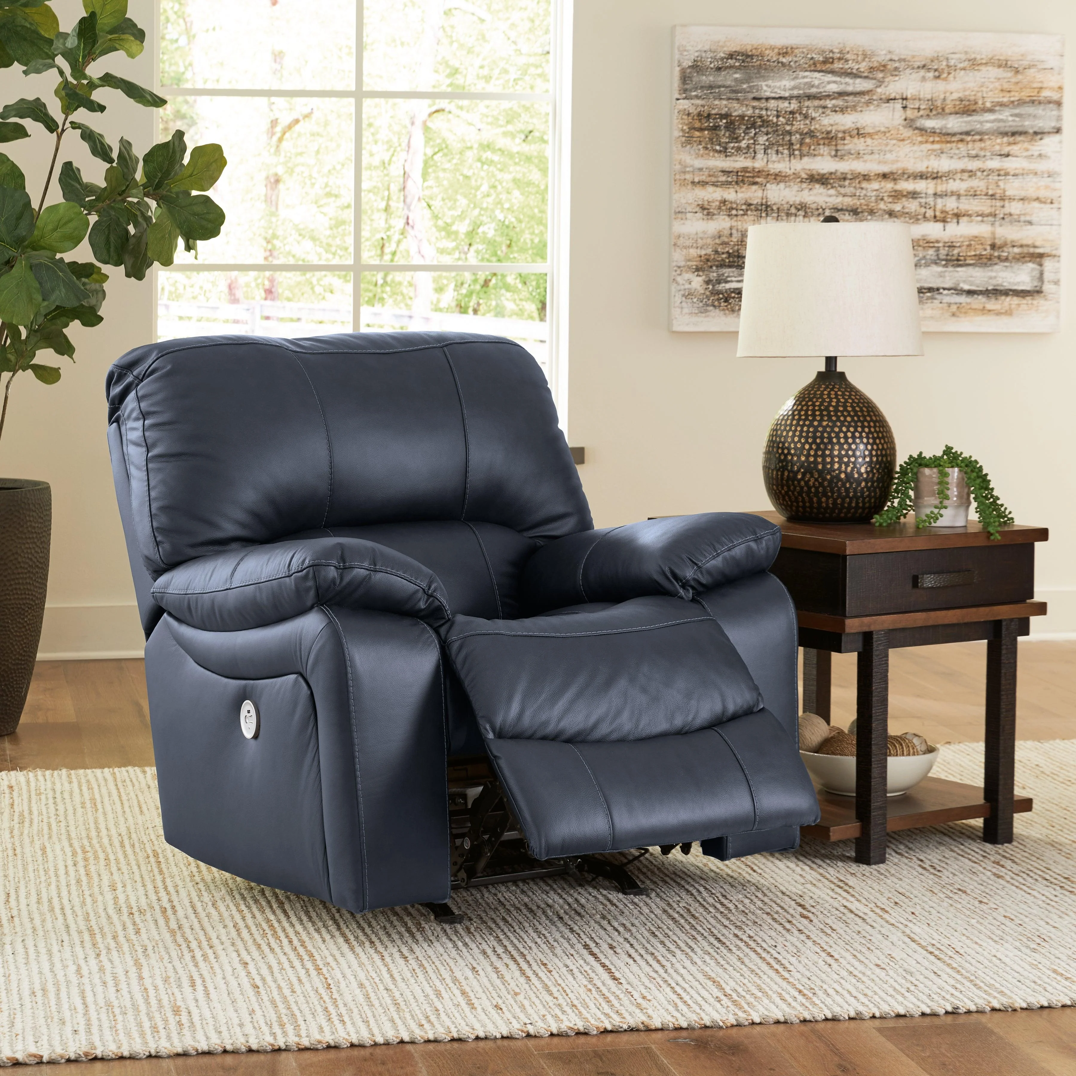 Leesworth Ocean Power Leather Recliner - Image 3