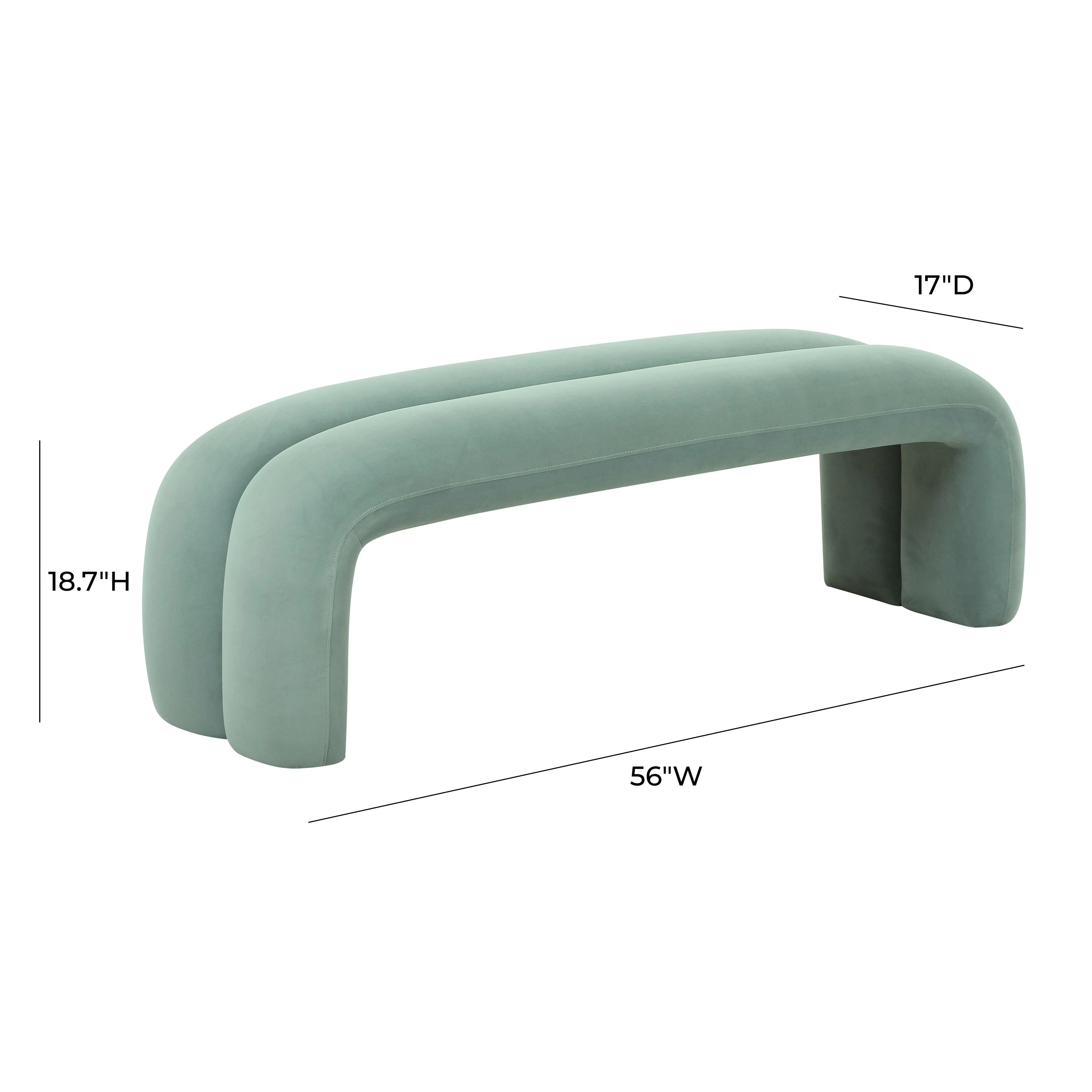 Leigh Velvet Channeled Bench - Image 14