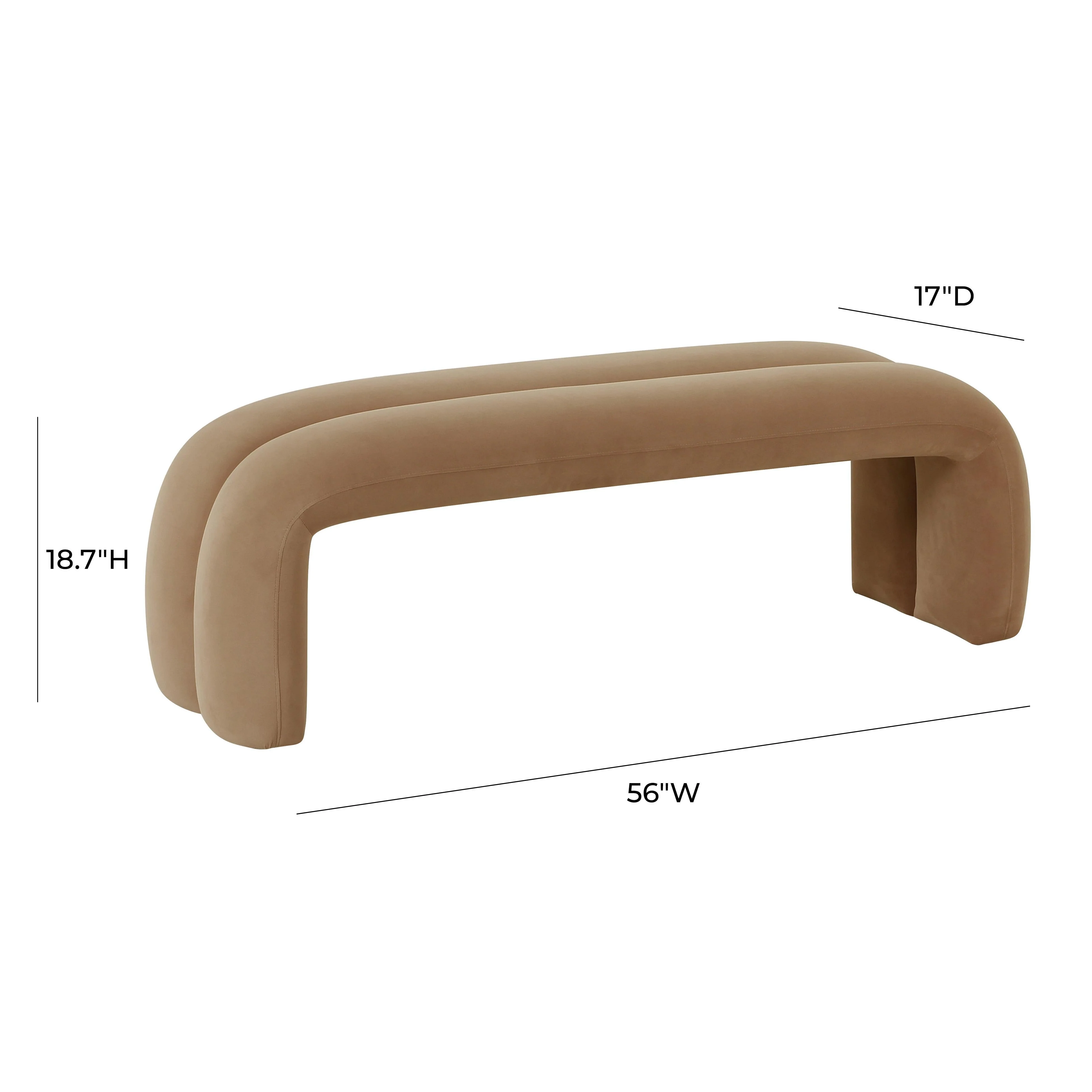 Leigh Velvet Channeled Bench - Image 21
