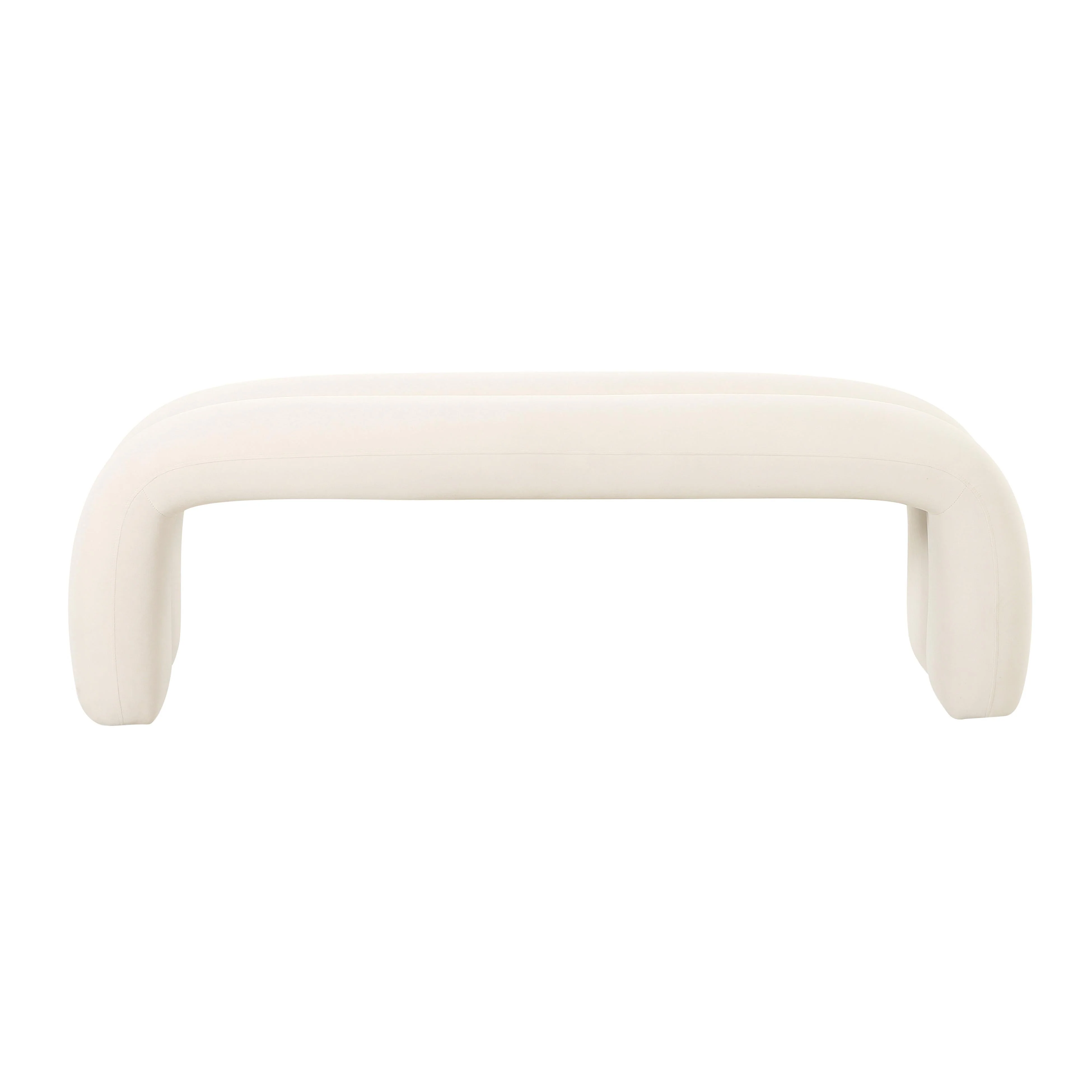 Leigh Velvet Channeled Bench - Image 4