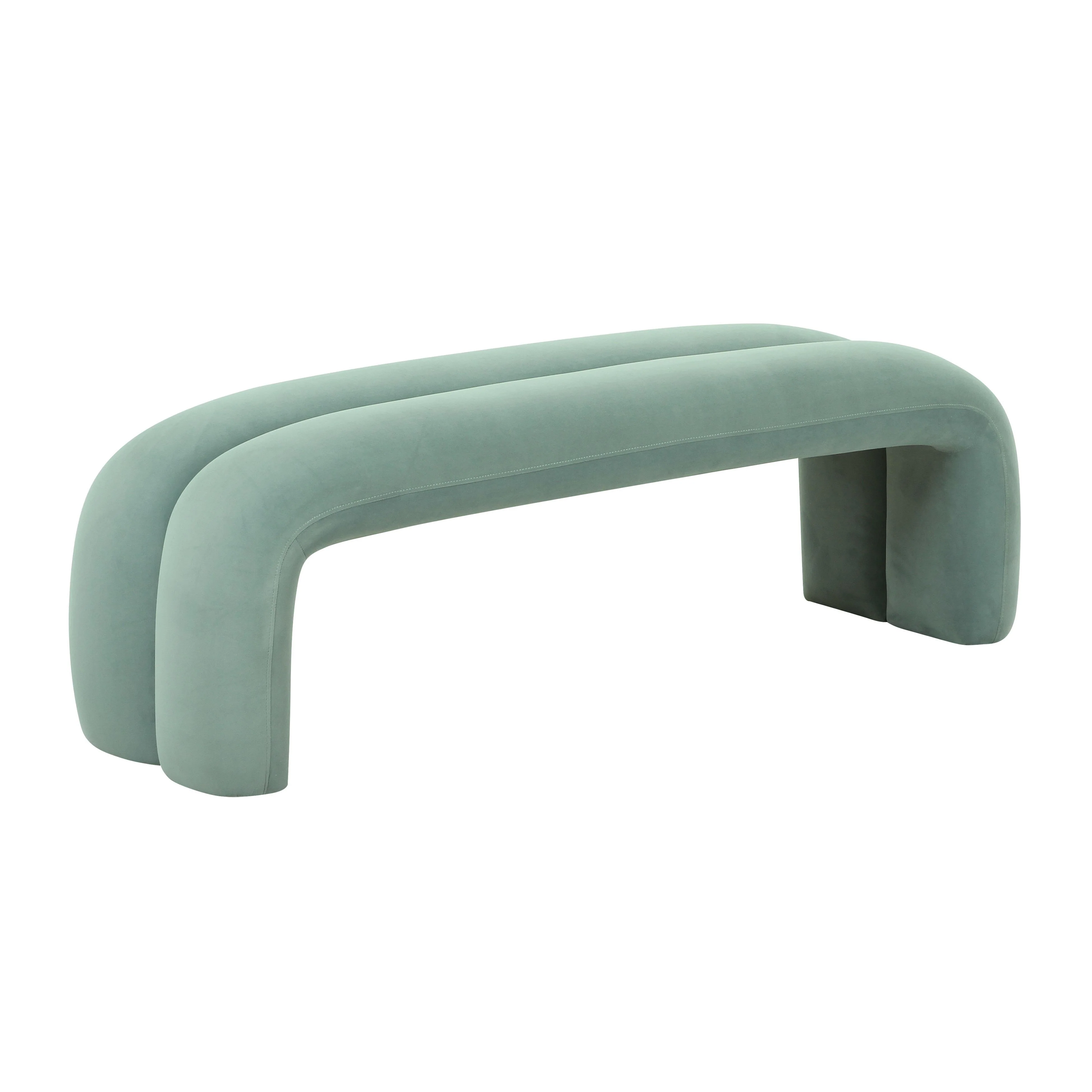 Leigh Velvet Channeled Bench - Image 8