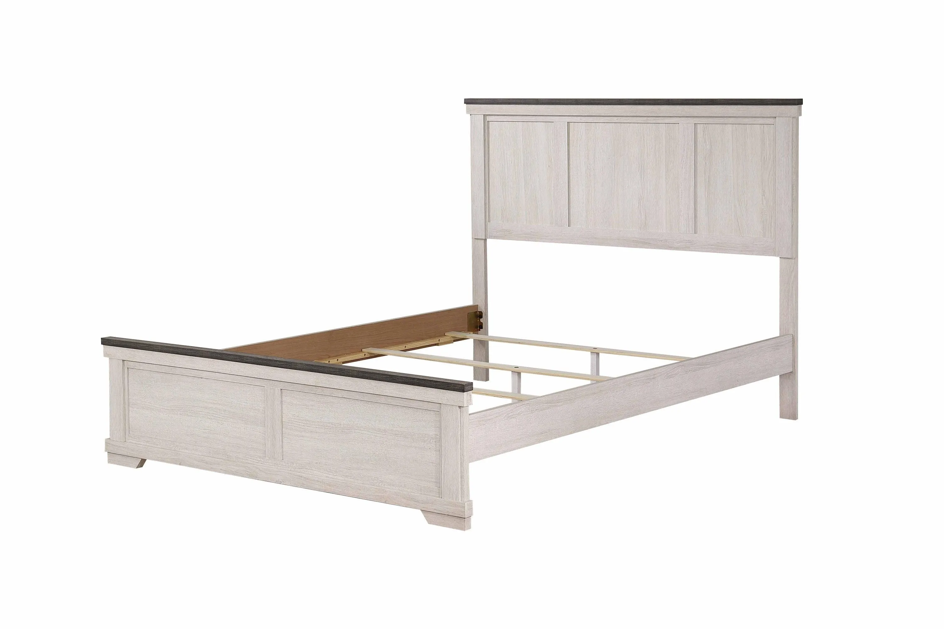 Leighton Cream and Brown Panel Bedroom Set - Image 3