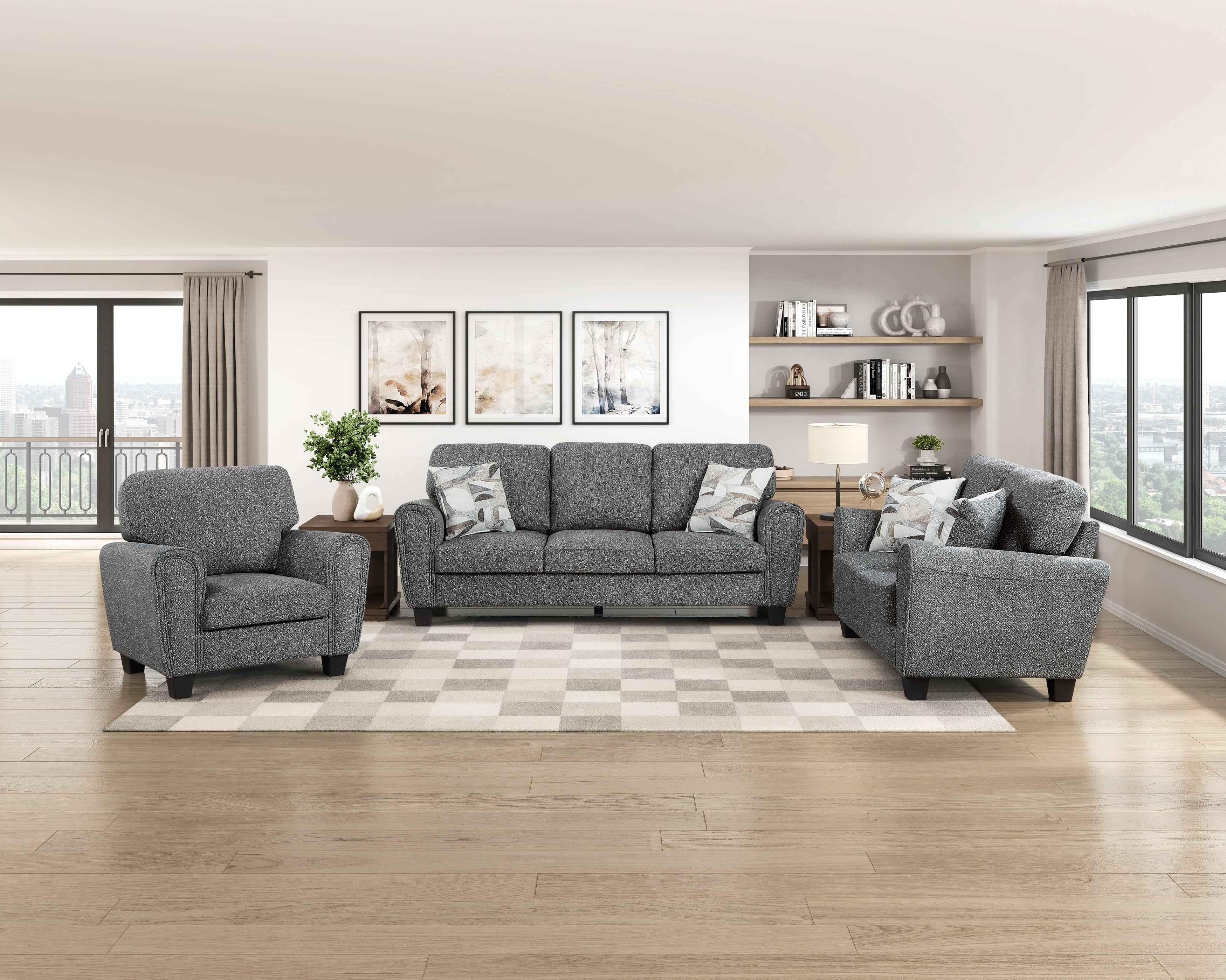 Lemond Dark Gray Living Room Set