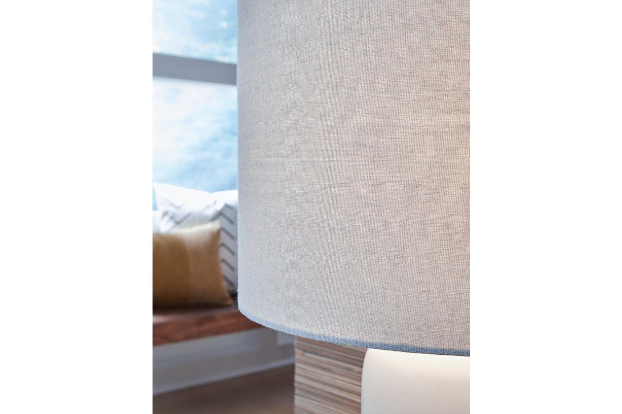 Lemrich White/Teal Table Lamp - Image 2