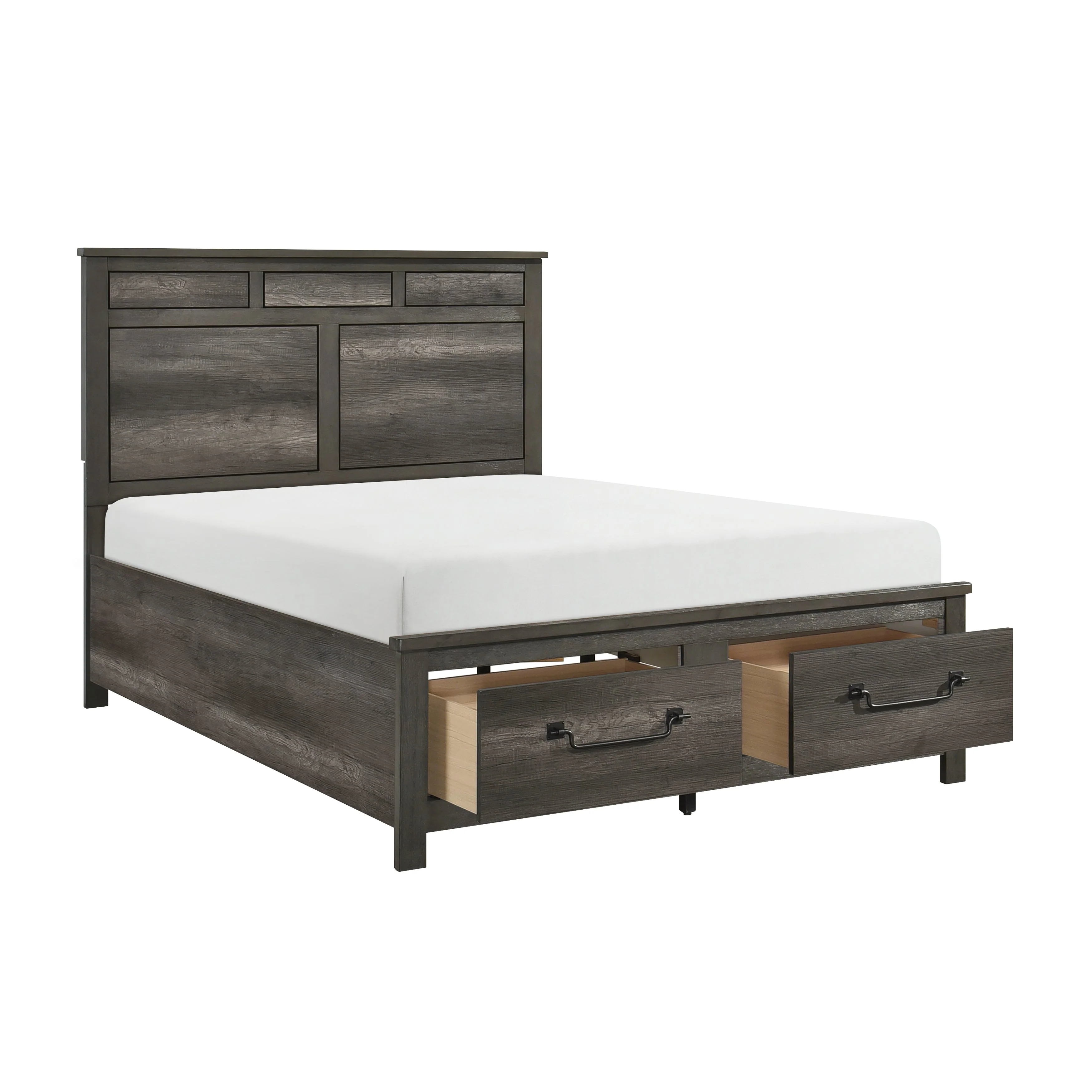 Lenior Gray King Storage Platform Bed - Image 6
