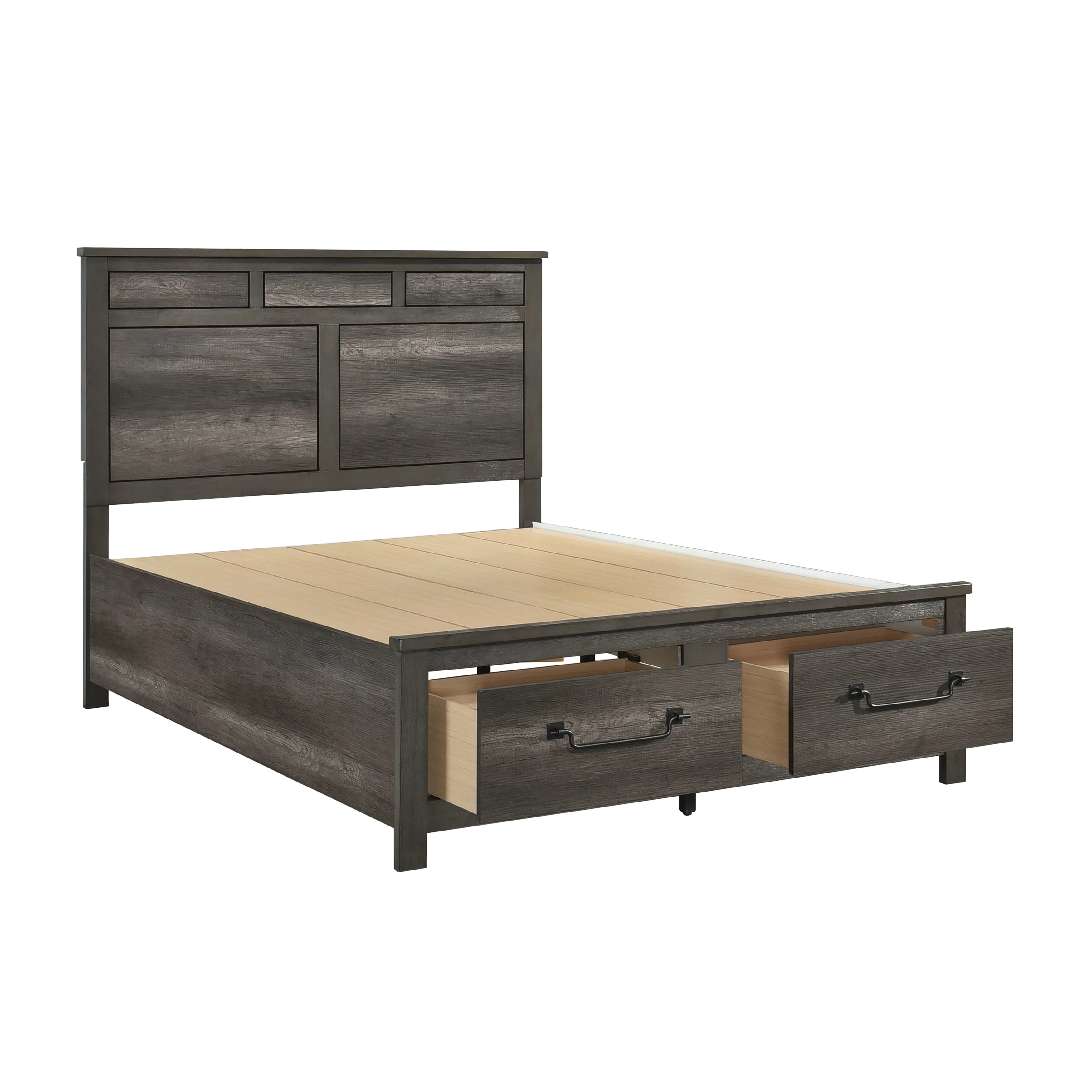Lenior Gray King Storage Platform Bed - Image 7