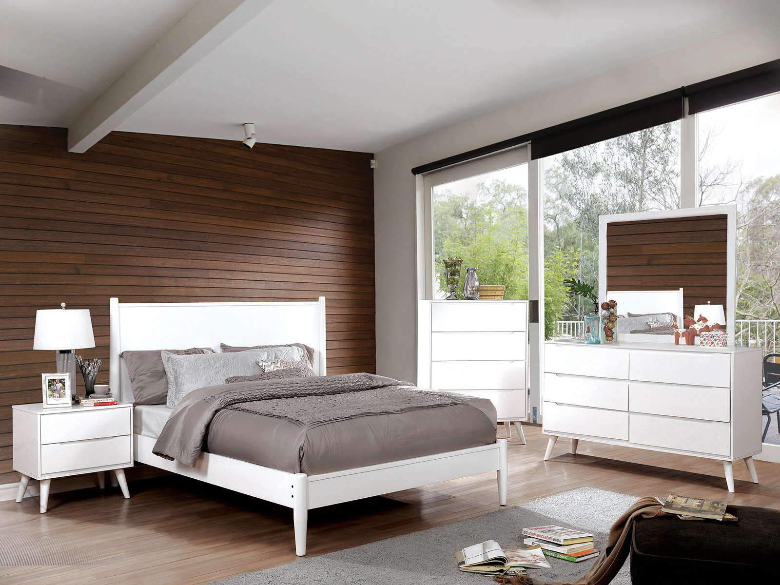 Lennart White King Bed - Image 2