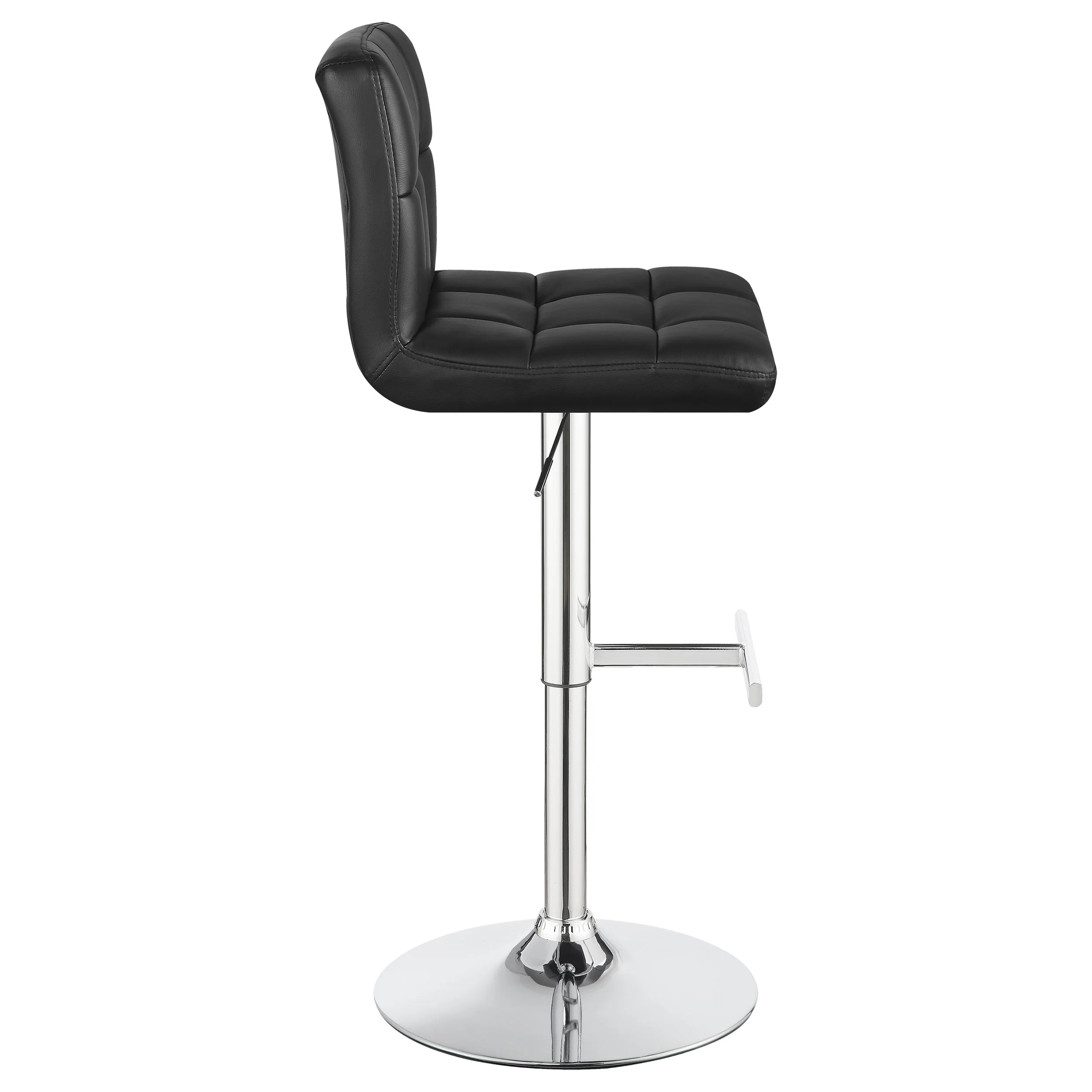 Lenny Black Upholstered Adjustable Bar Stool (Set of 2) - Image 9